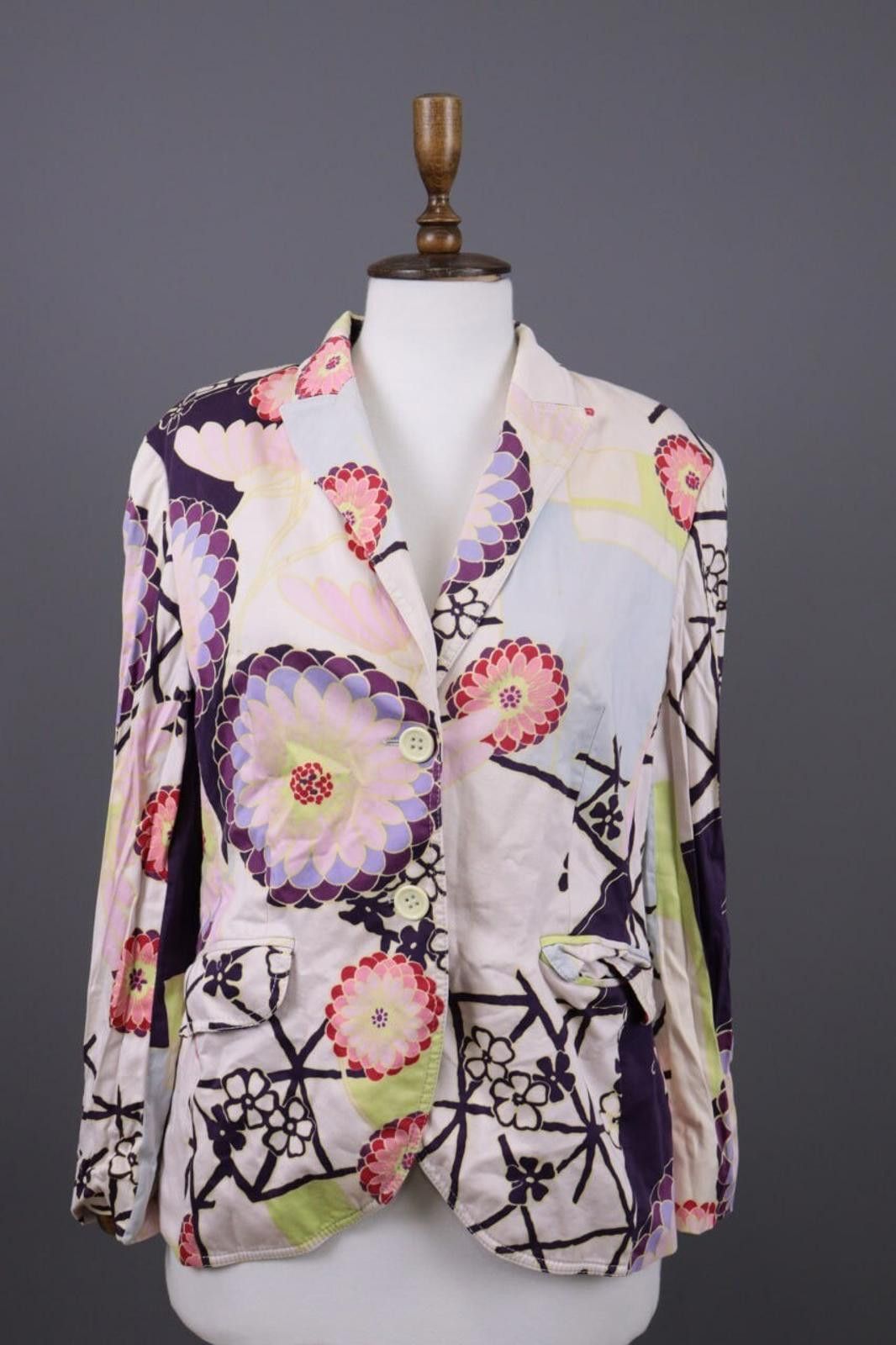 Escada Escada Sport Multicolor Floral Two Button Jacket Size 40 Size M / US 6-8 / IT 42-44 - 1 Thumbnail