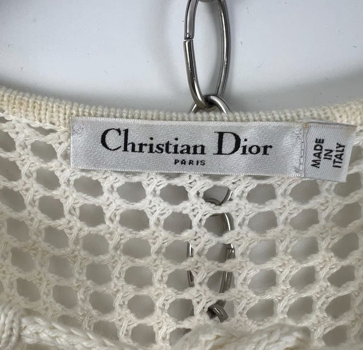 Dior Dior Women's Off-White Two-Piece Cutout Knit Dress K12 Size XXS / US 00 / IT 34 - 6 Thumbnail