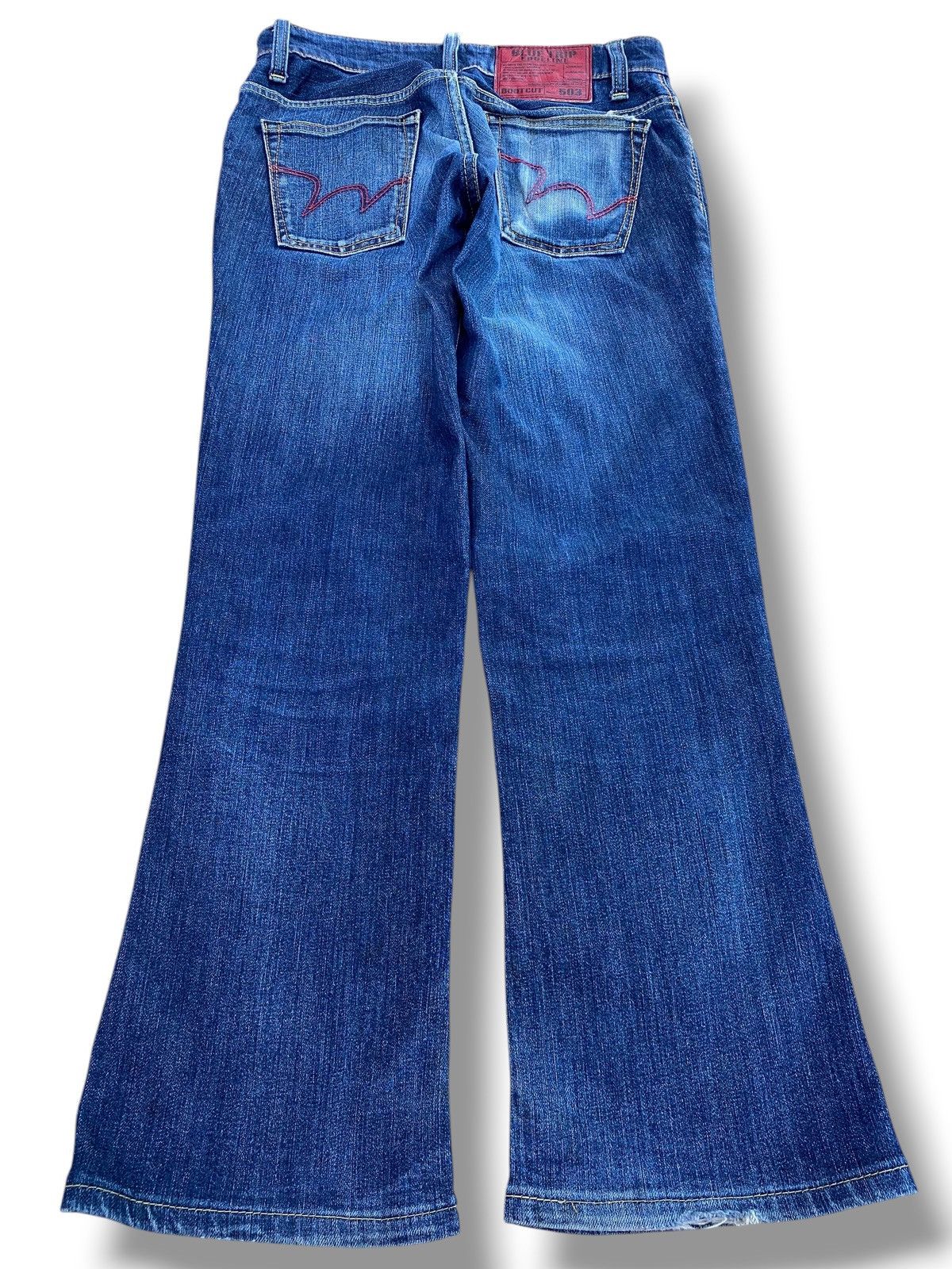 Edwin Edwin Blue Wash Whiskered Style Flare Jeans Size US 30 / EU 46 - 3 Thumbnail