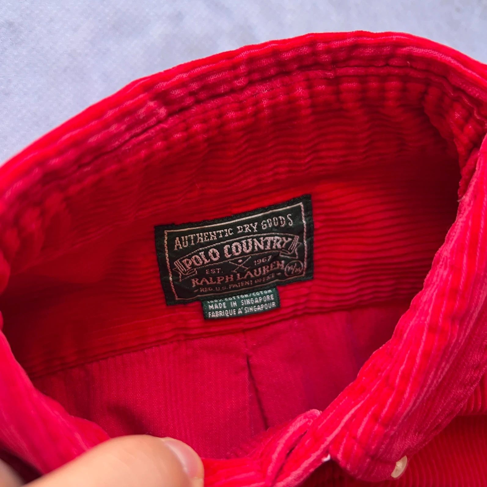 Polo Ralph Lauren vintage 90s Polo Ralph Lauren shirt long sleeve velvet Y2K Size US M / EU 48-50 / 2 - 5 Thumbnail