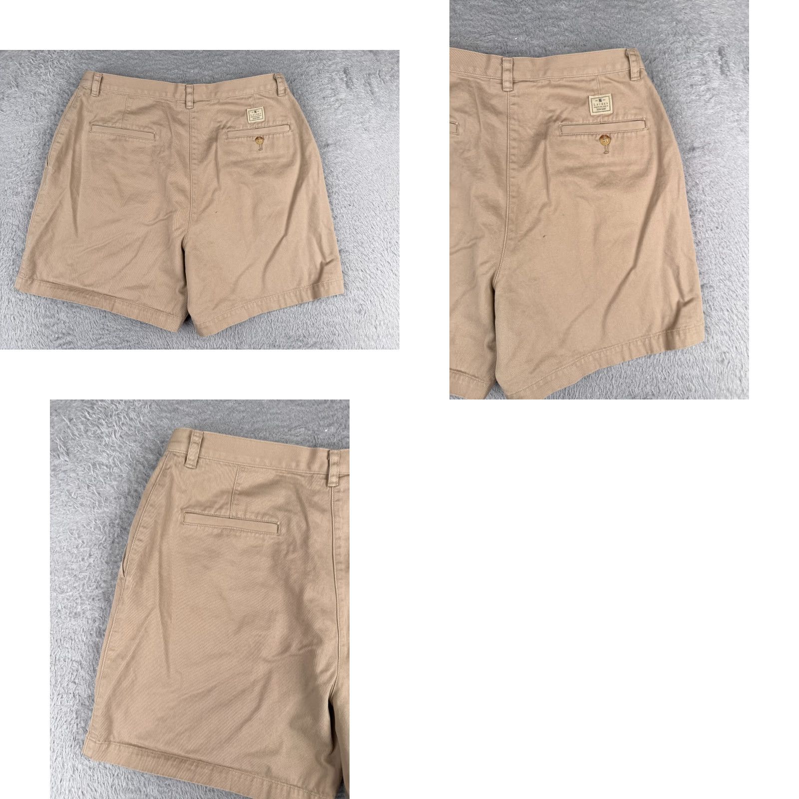 Ralph Lauren Lauren Ralph Lauren Shorts Women 12 Beige Twill Chino Pockets Flat Front Regular Rise 6 in Inseam 6 in Cotton Buttoned Front Womens Size 34" / US 12 / IT 48 - 9 Thumbnail