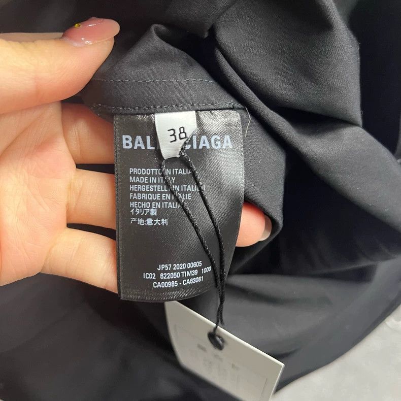 Balenciaga Balenciaga Black Logo Print Long Sleeve Shirt-2506 Size US M / EU 48-50 / 2 - 6 Thumbnail