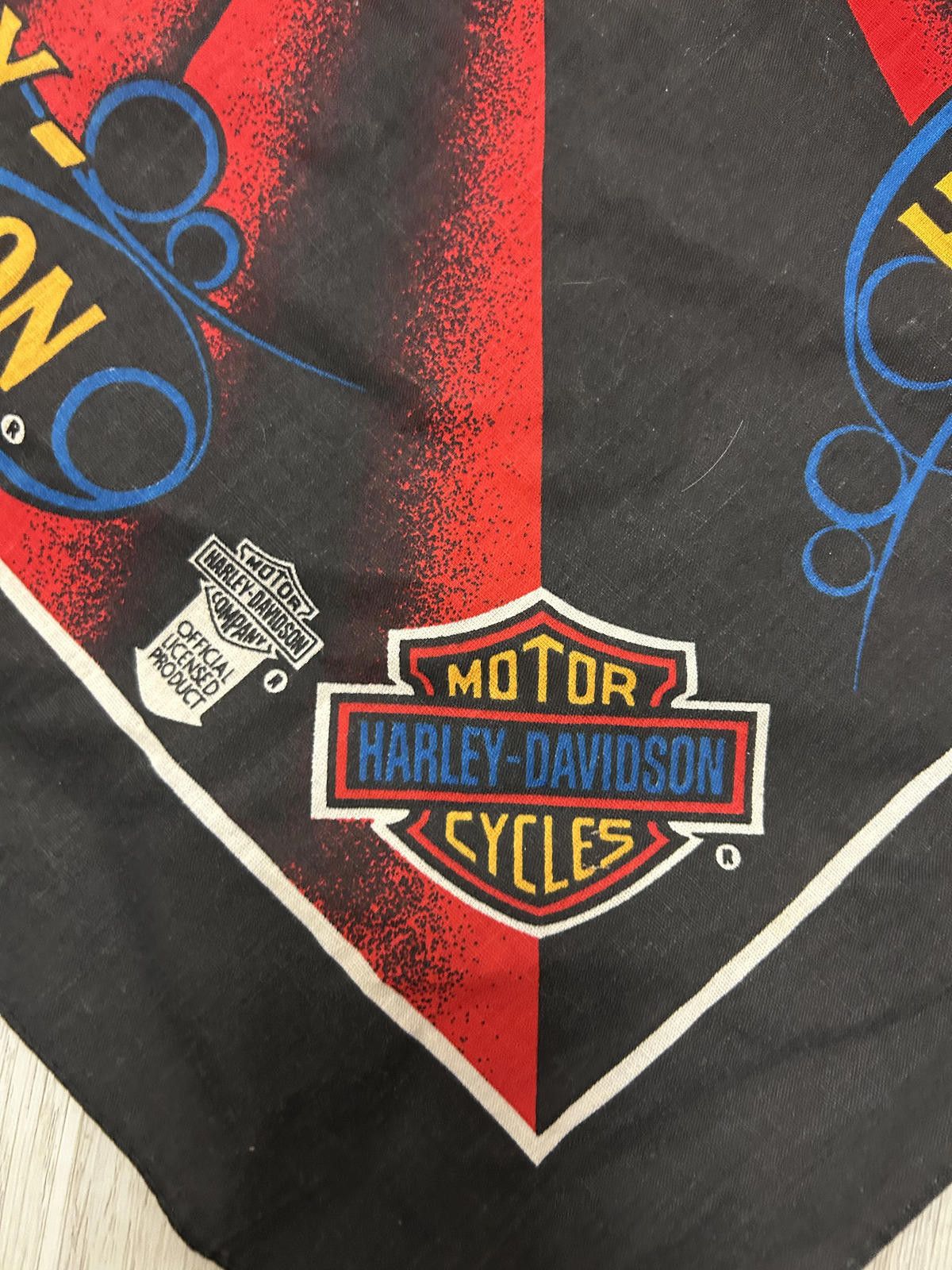 Harley Davidson Lot of 3 Vintage 90s Harley Davidson Licensed Bandanas Size ONE SIZE - 2 Thumbnail