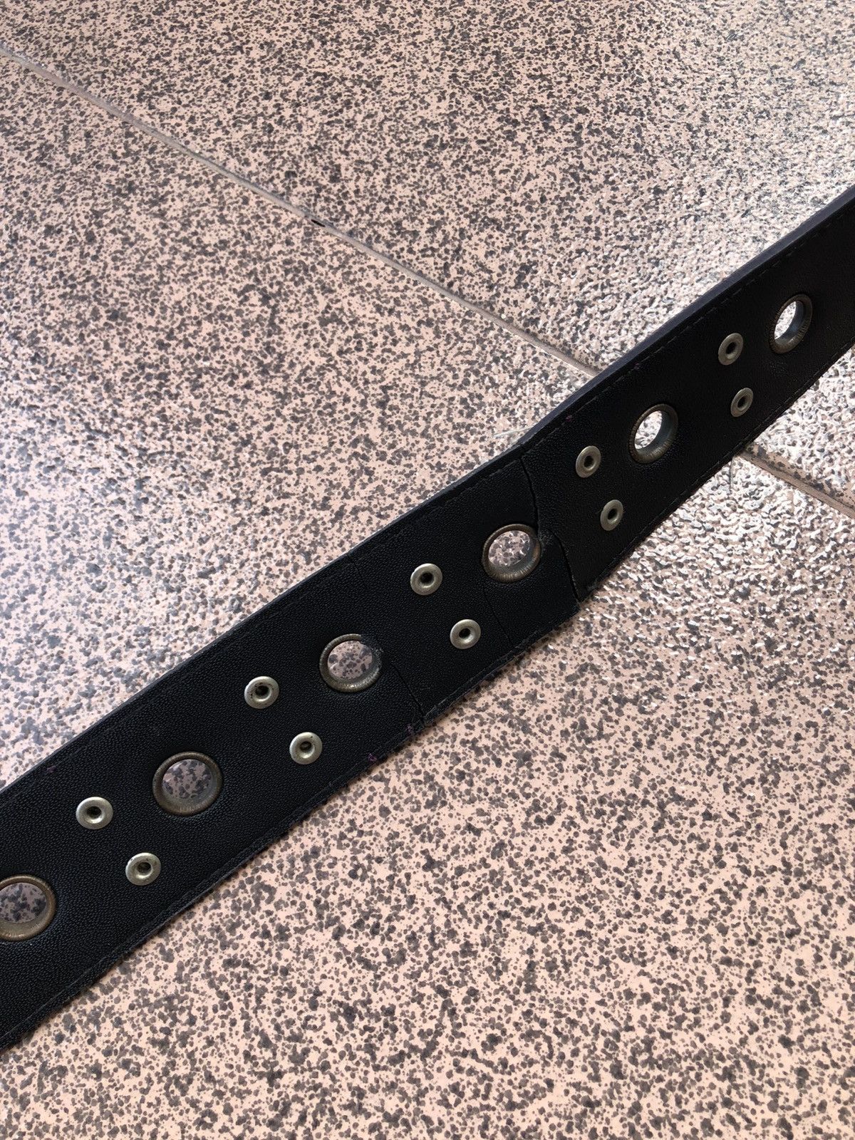 Japanese Brand Purple leather studded ring belt Size ONE SIZE - 4 Thumbnail