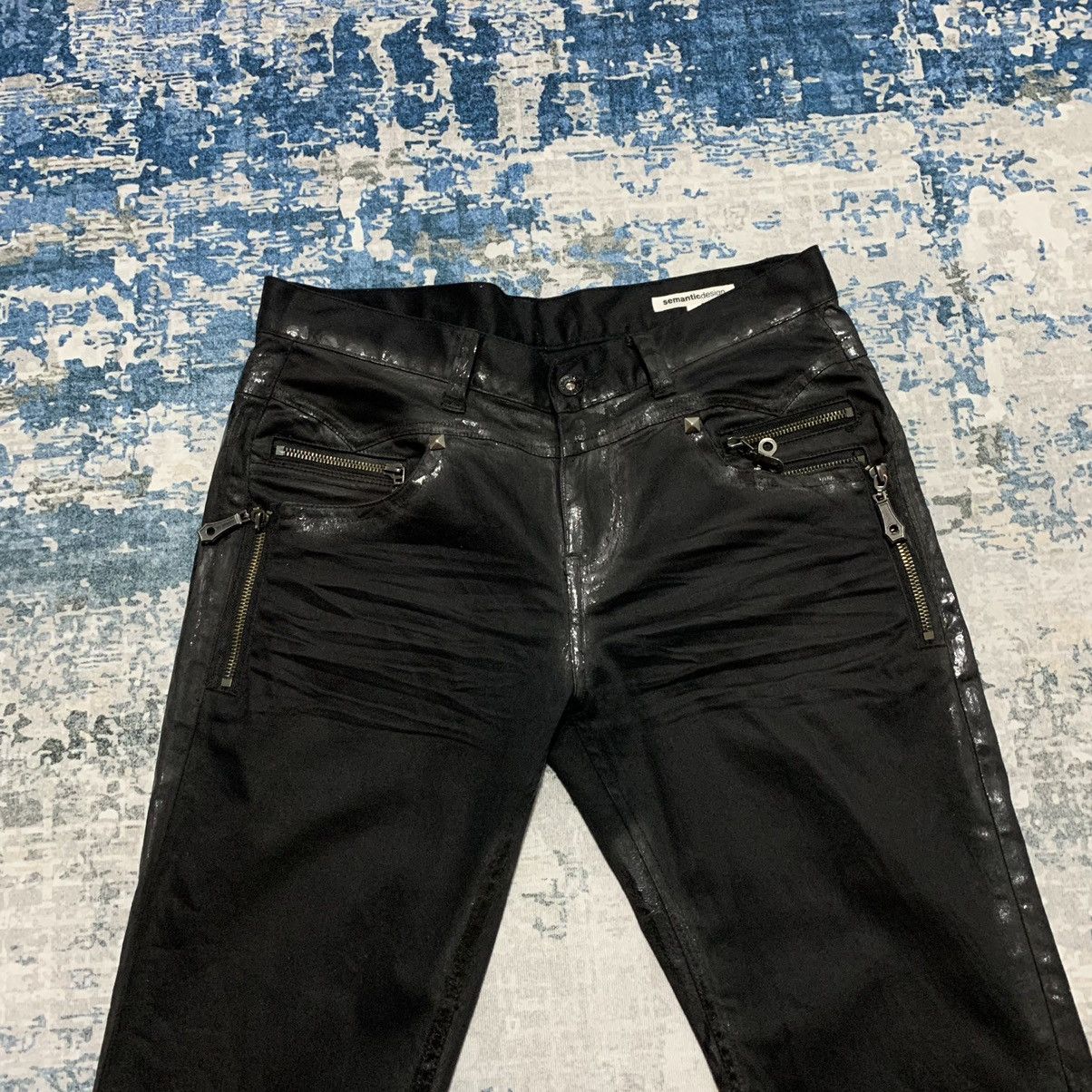 Japanese Brand × semanticdesign Semantic Design Japan wax flared black jeans Size US 31 - 3 Thumbnail