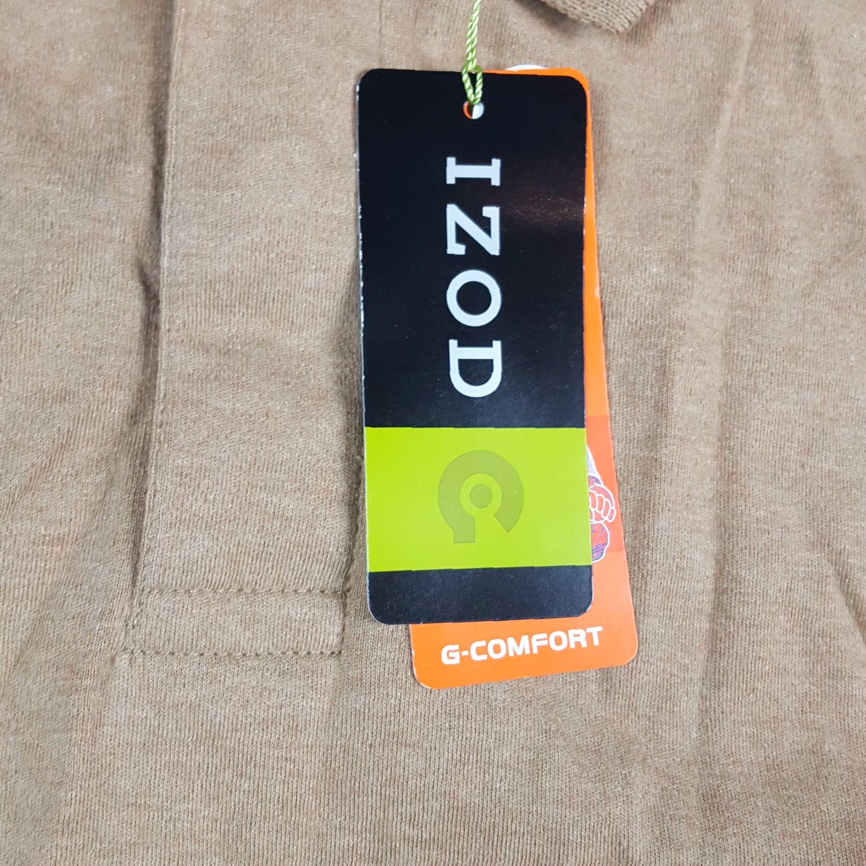 Izod VINTAGE IZOD Polo Shirt Raglan Long Sleeve Collared Knit 90s Preppy Brown Beige Khaki Mens Size M Size US M / EU 48-50 / 2 - 4 Thumbnail