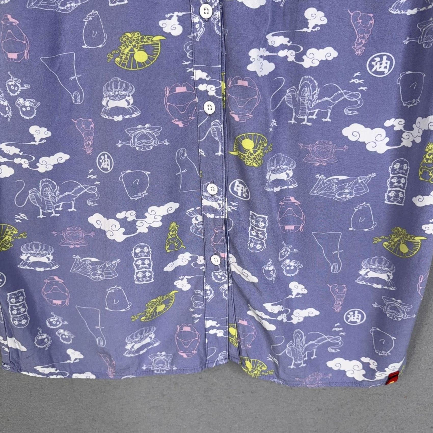 Vintage VINTAGE Her Universe Shirt Womens Small Purple Spirited Away Anime Print Button Up Top Size S / US 4 / IT 40 - 3 Thumbnail