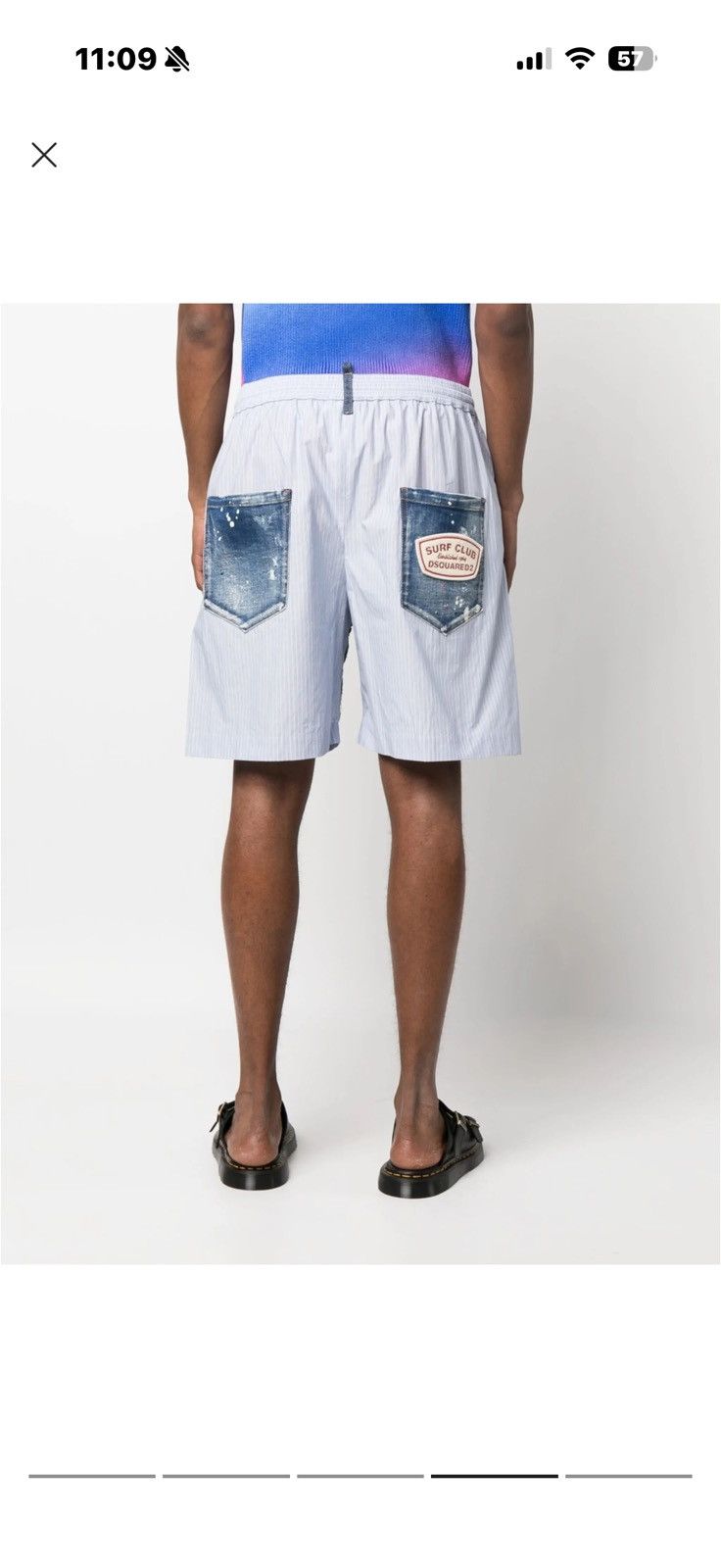 Dsquared2 New $950 Dsquared2 mixed media shorts. 100% authentic Size US 32 / EU 48 - 4 Thumbnail