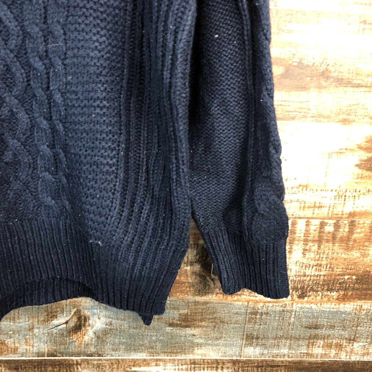 Aran Isles Knitwear DL Studio Clip Dark Blue cable Knitwear #C607 Size M / US 6-8 / IT 42-44 - 8 Thumbnail