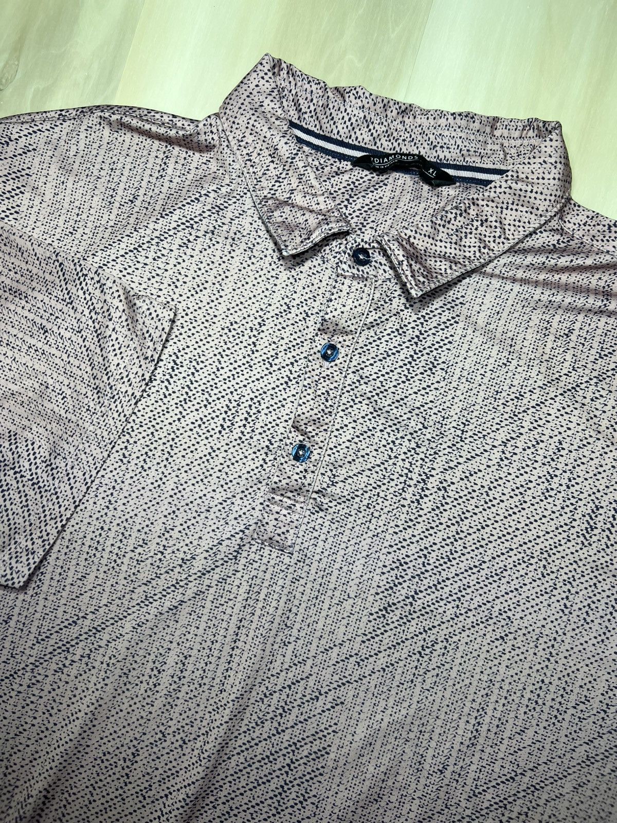 7Diamonds 7 Diamonds Polo Sz XL Pink Blue Golf 4 Way Stretch Striped Size US XL / EU 56 / 4 - 1 Thumbnail