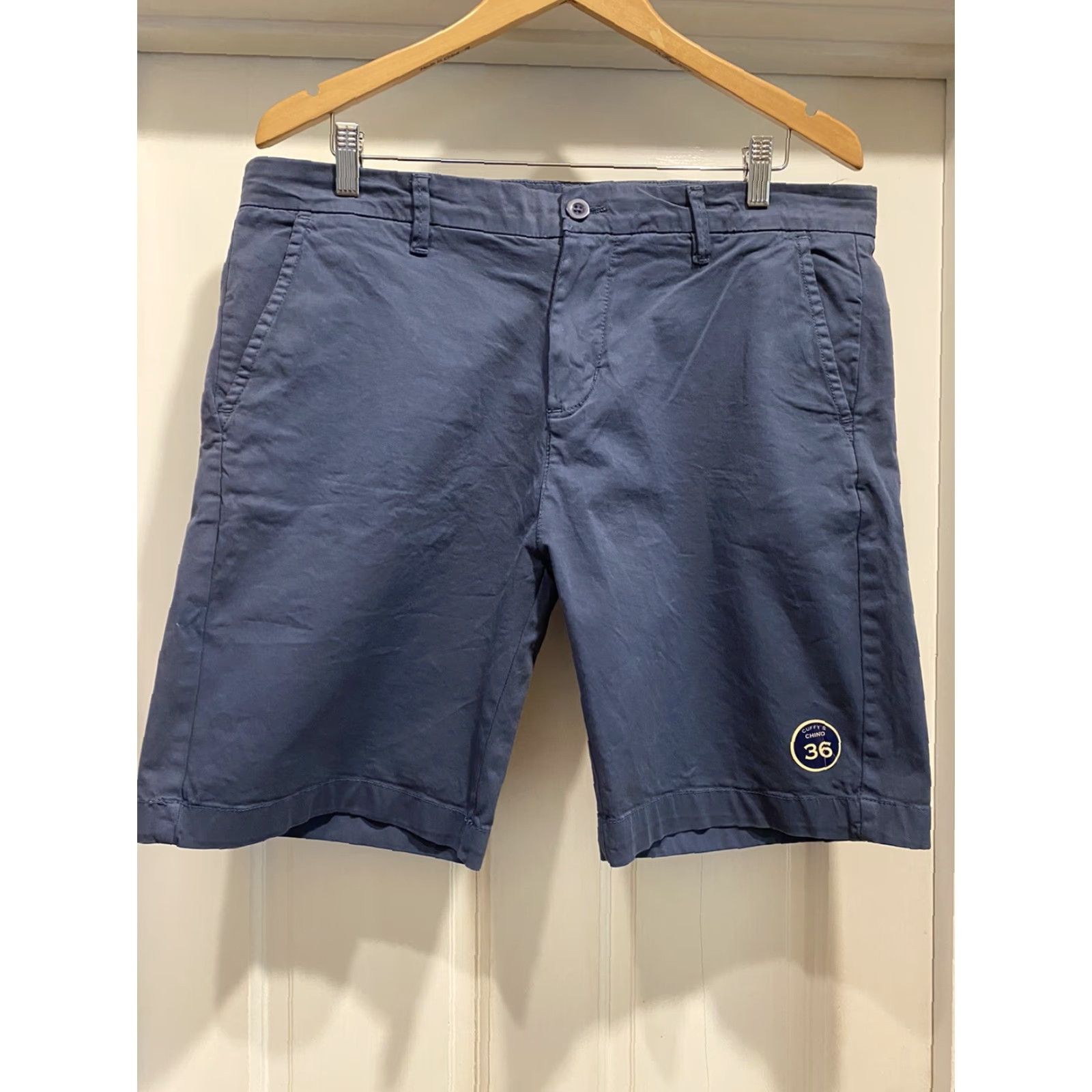 Vintage Cuffy’s New Mens 36” Stretch Twill Cino Blue Shorts 9” Inseam Cotton Blend Flat Front NWT Blue Mens 36 Shorts Size US 36 / EU 52 - 2 Thumbnail