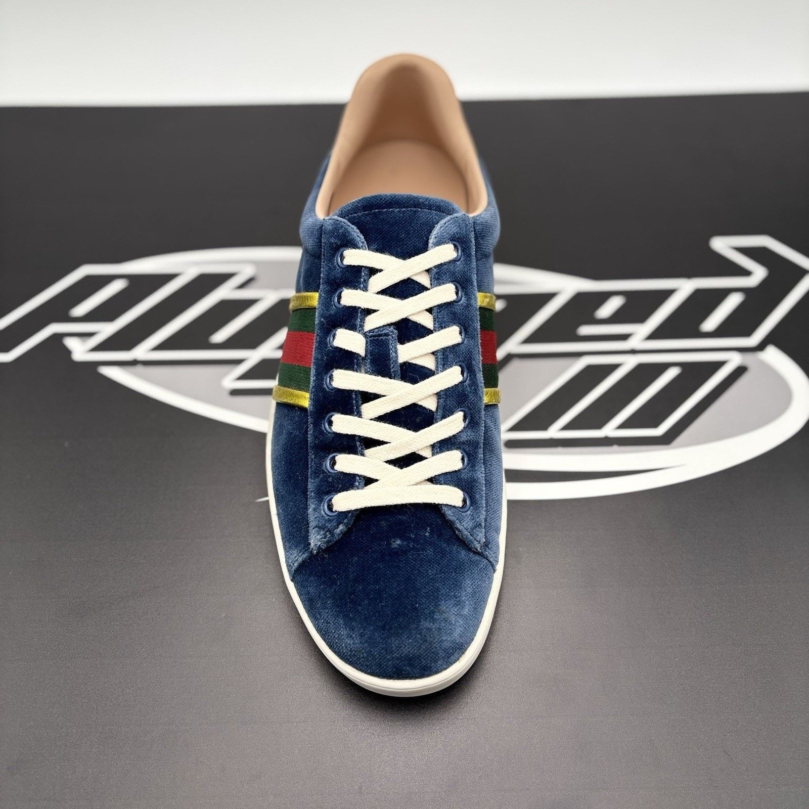 Gucci Gucci Ace ‘ Velvet Blue ‘ | GOOD CONDITION! Size US 9.5 / EU 42-43 - 5 Thumbnail
