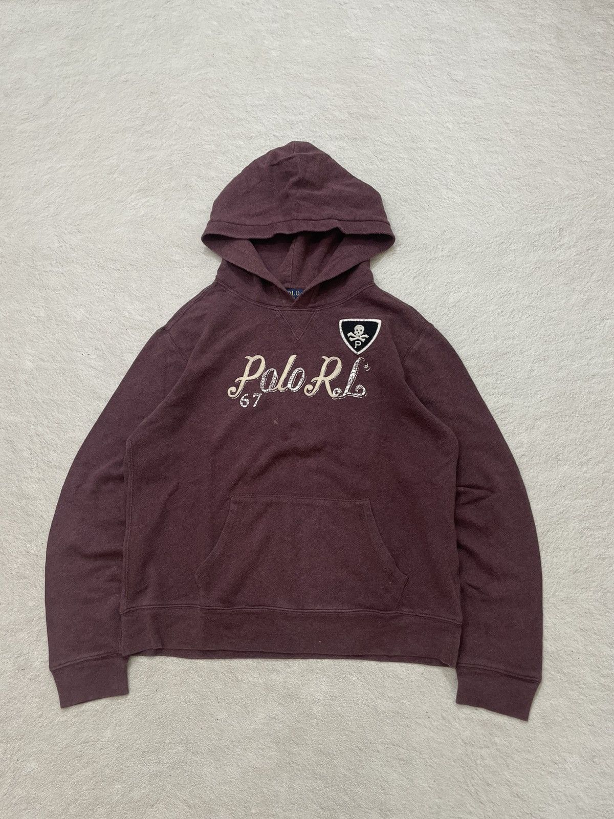 Polo Ralph Lauren 2000s RRL Burgundy Hooded Patch Mastermind If6was9 Y2K LGB Size US M / EU 48-50 / 2 - 2 Thumbnail