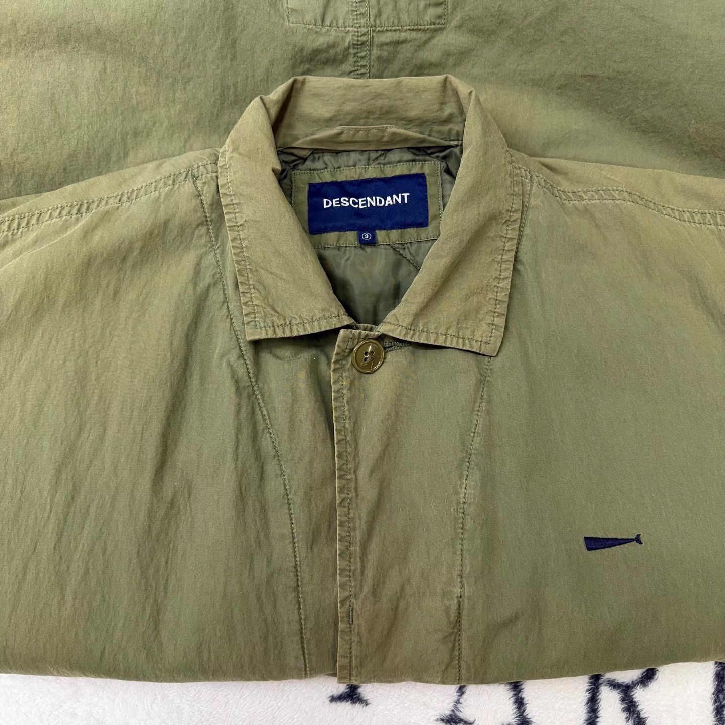 Descendant DESCENDANT Quilted Washed Olive Green Jacket Q10 Size US XL / EU 56 / 4 - 3 Thumbnail