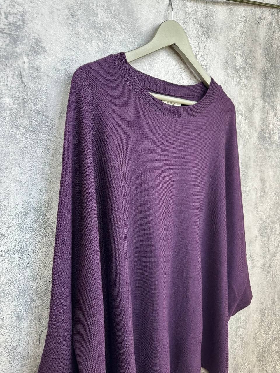 Other TOAST Oversized Superfine Wool Sweater Purple Boxy Batwing Size L / US 10 / IT 46 - 3 Thumbnail