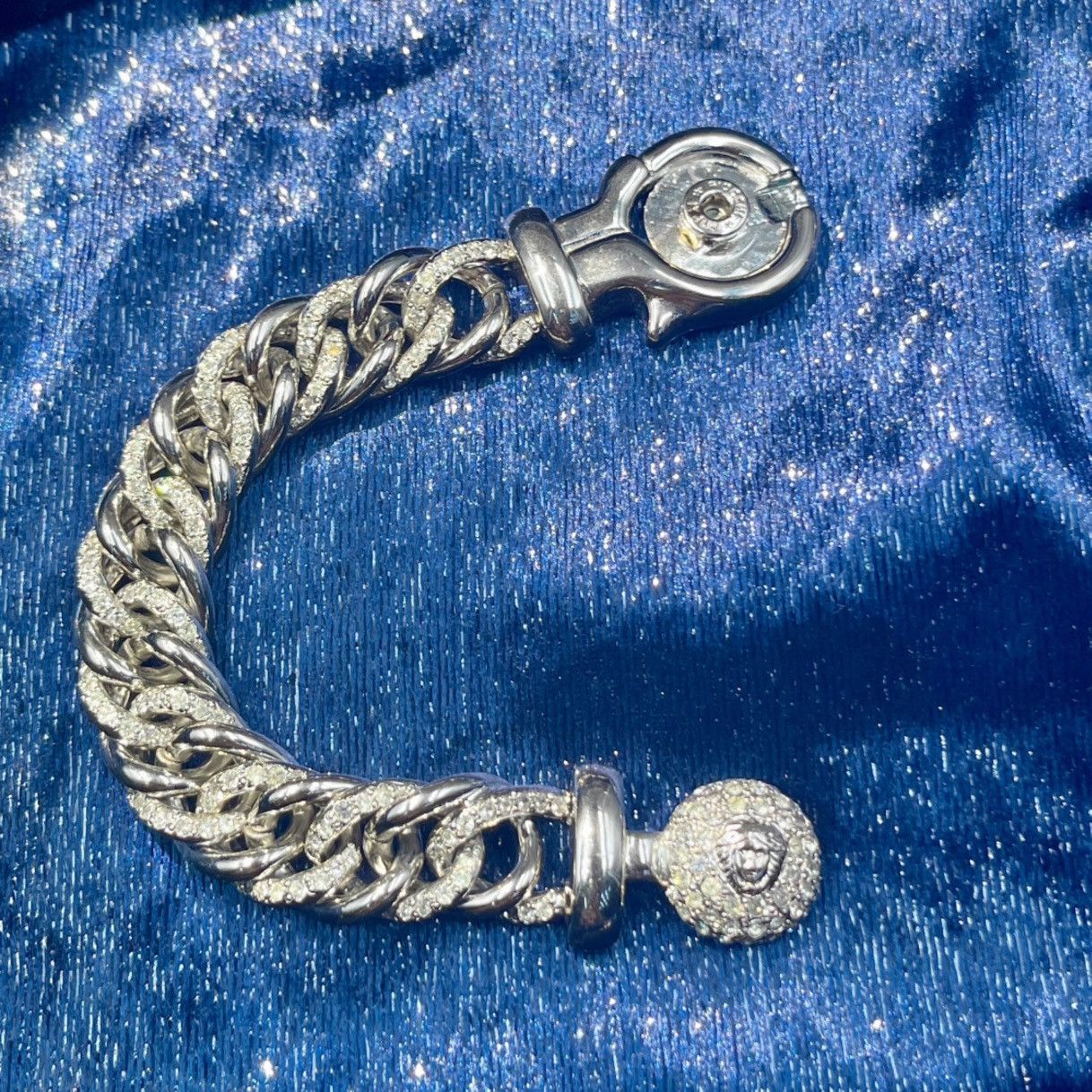 Versace Medusa crystal silver bracelet Size ONE SIZE - 1 Thumbnail