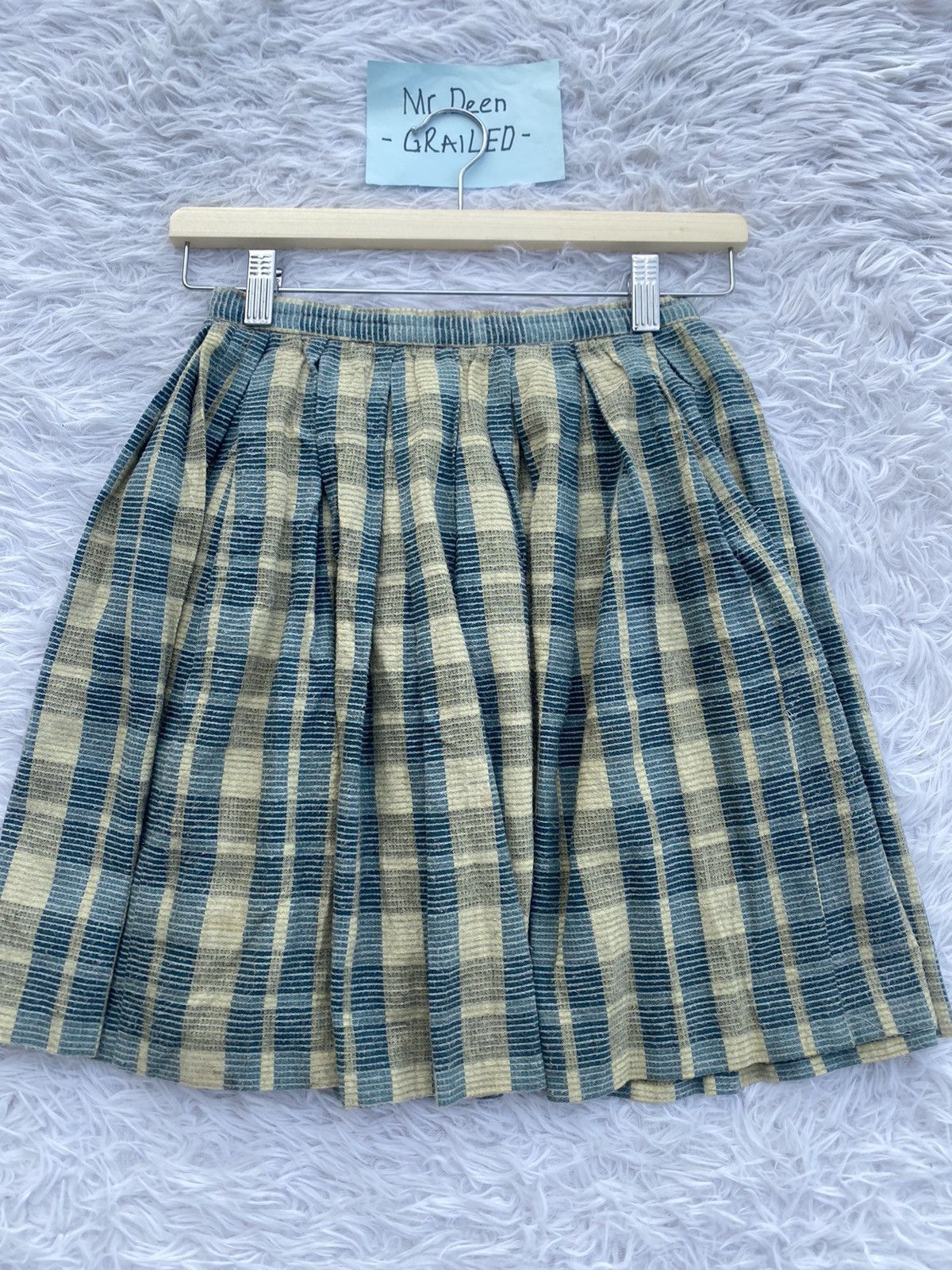 45rpm Rare Vintage 90s 45rpm Checkered Mini Skirt Size 24" / US 00 / IT 34 - 14 Thumbnail