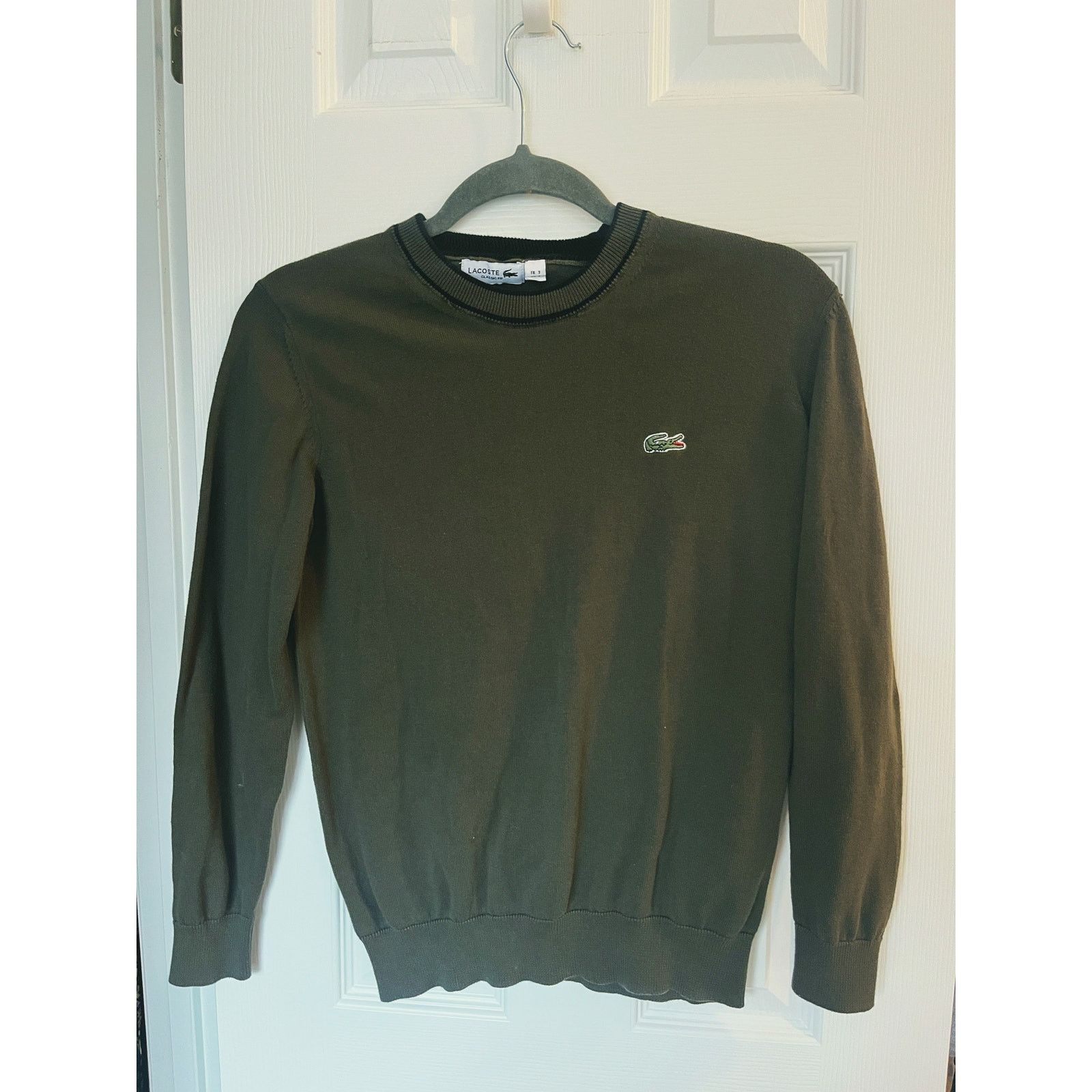 Lacoste Lacoste Men's classic fit sweater olive green Size Small Size US S / EU 44-46 / 1 - 2 Thumbnail