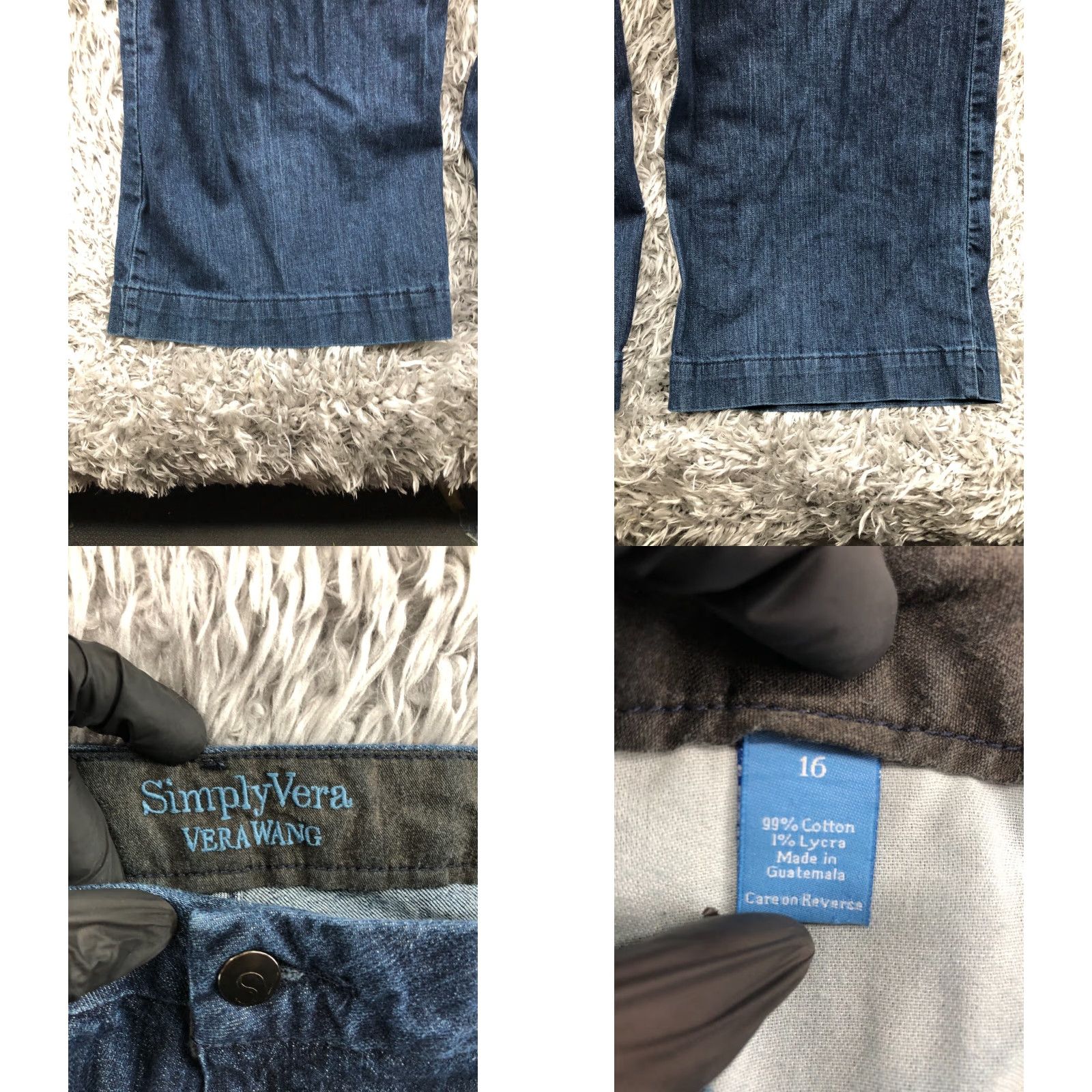 Vintage Simply Vera Wang Jeans Womens Size 16 Bootcut Dark Wash Blue Denim 5-Pocket Size 38" / US 16 / IT 52 - 8 Thumbnail