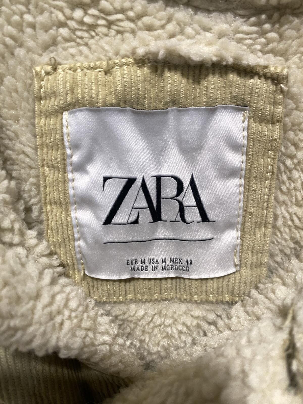 Zara ZARA Beige Sherpa Lined Denim Jacket Size M Size US M / EU 48-50 / 2 - 2 Thumbnail