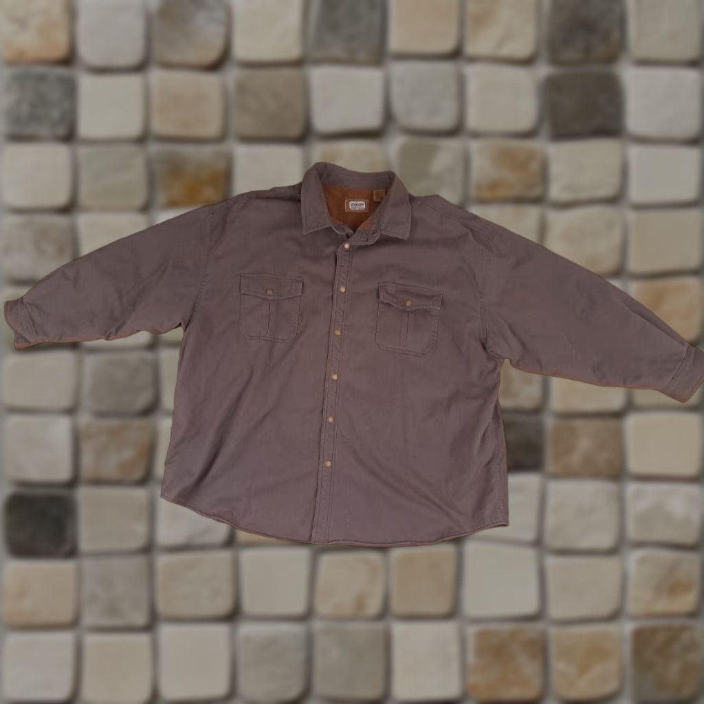 Vintage Schmidt Jacket Outdoor 3XL Brown Insulated Cotton Button Men's 34in Long 32in Chest Barn Shirt Tightly Folded? Size US XXL / EU 58 / 5 - 1 Thumbnail