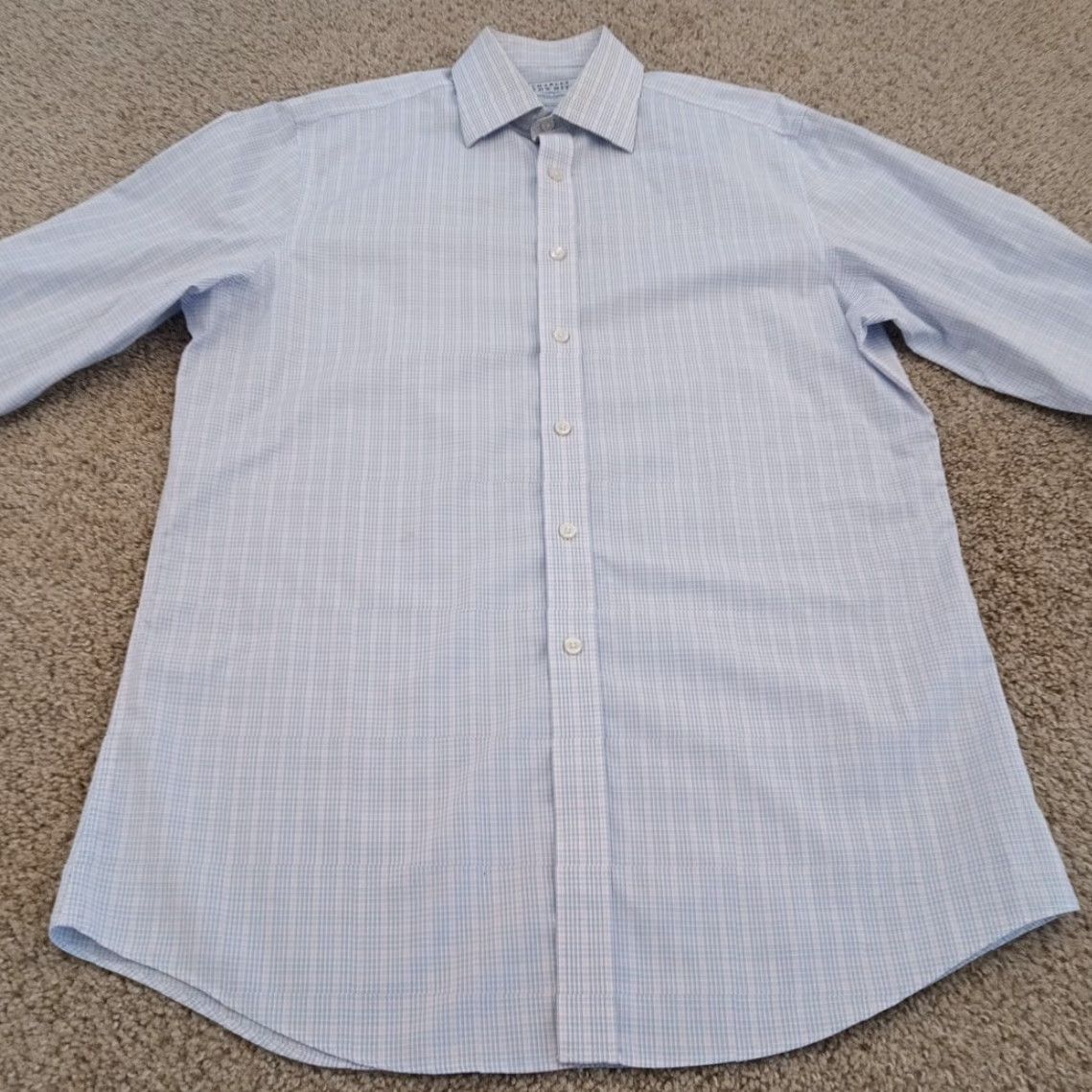 Charles Tyrwhitt Charles Tyrwhitt Shirt Mens Size 16 Slim Pink Plaid Long Sleeve Button Up Size US L / EU 52-54 / 3 - 5 Thumbnail