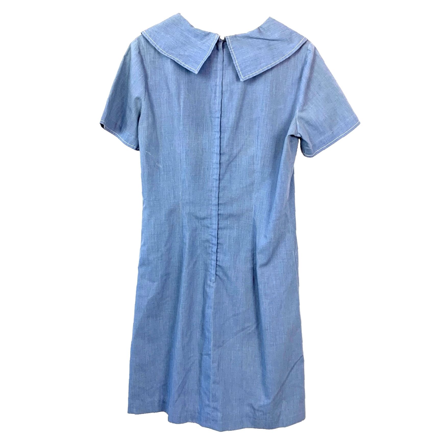 Denime VINTAGE Lois Ann Jr Dallas Denim Short Sleeve Mini Dress 1960s Blue Chest 34 Mod/GoGo Mens Girls Ladies Accessories? Size 24" / US 00 / IT 34 - 5 Thumbnail