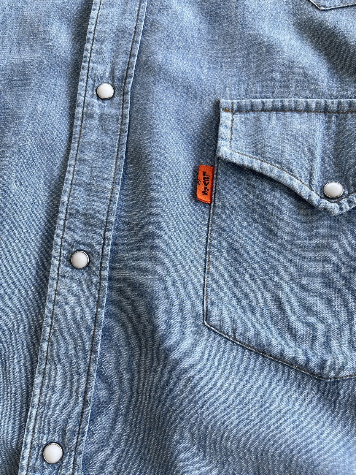 Levi's Vintage Clothing Levis Orange Tab Western Denim Shirt Size US L / EU 52-54 / 3 - 9 Thumbnail