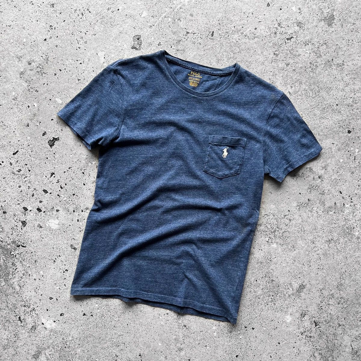 Polo Ralph Lauren × Ralph Lauren Polo Ralph Lauren Mens Blue Short Sleeve T-Shirt Logo Pocket Size US S / EU 44-46 / 1 - 1 Thumbnail
