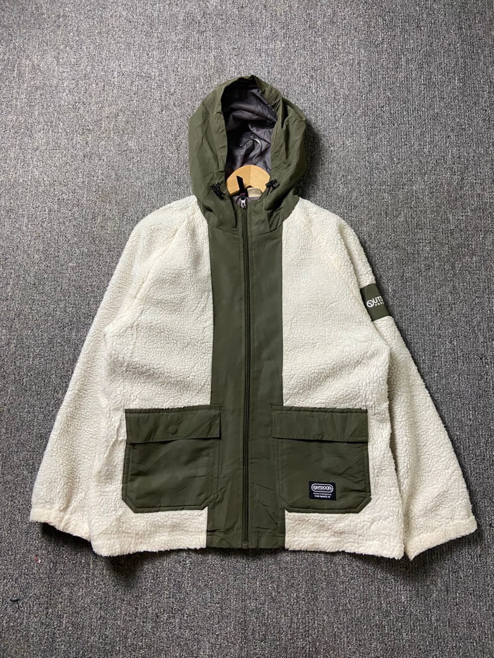 Japanese Brand Outdoor Products Sherpa Fleece Hoodie Jacket (190) Size US L / EU 52-54 / 3 - 1 Thumbnail