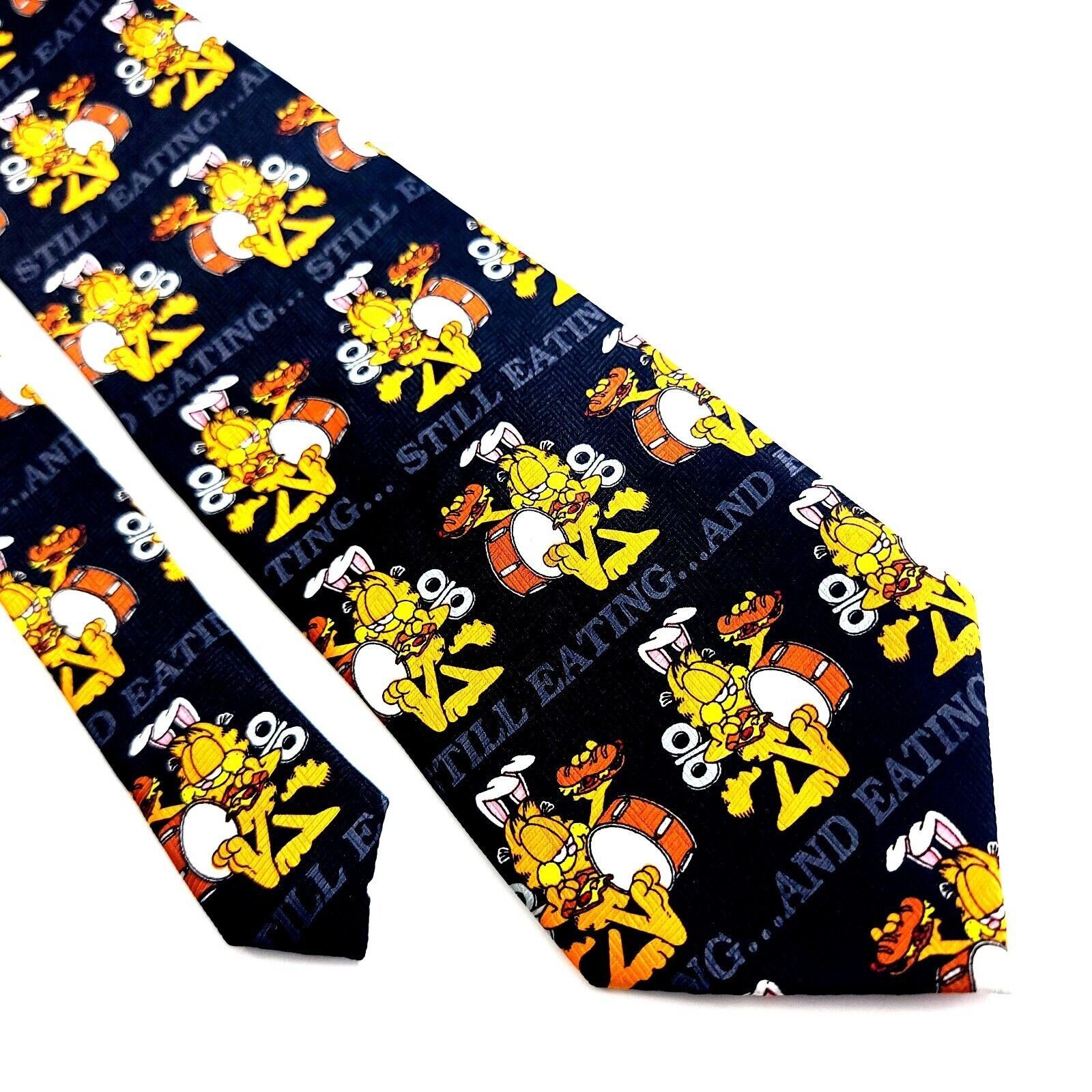 Designer Paws Addiction Black Garfield Black Wide Tie Size ONE SIZE - 1 Thumbnail