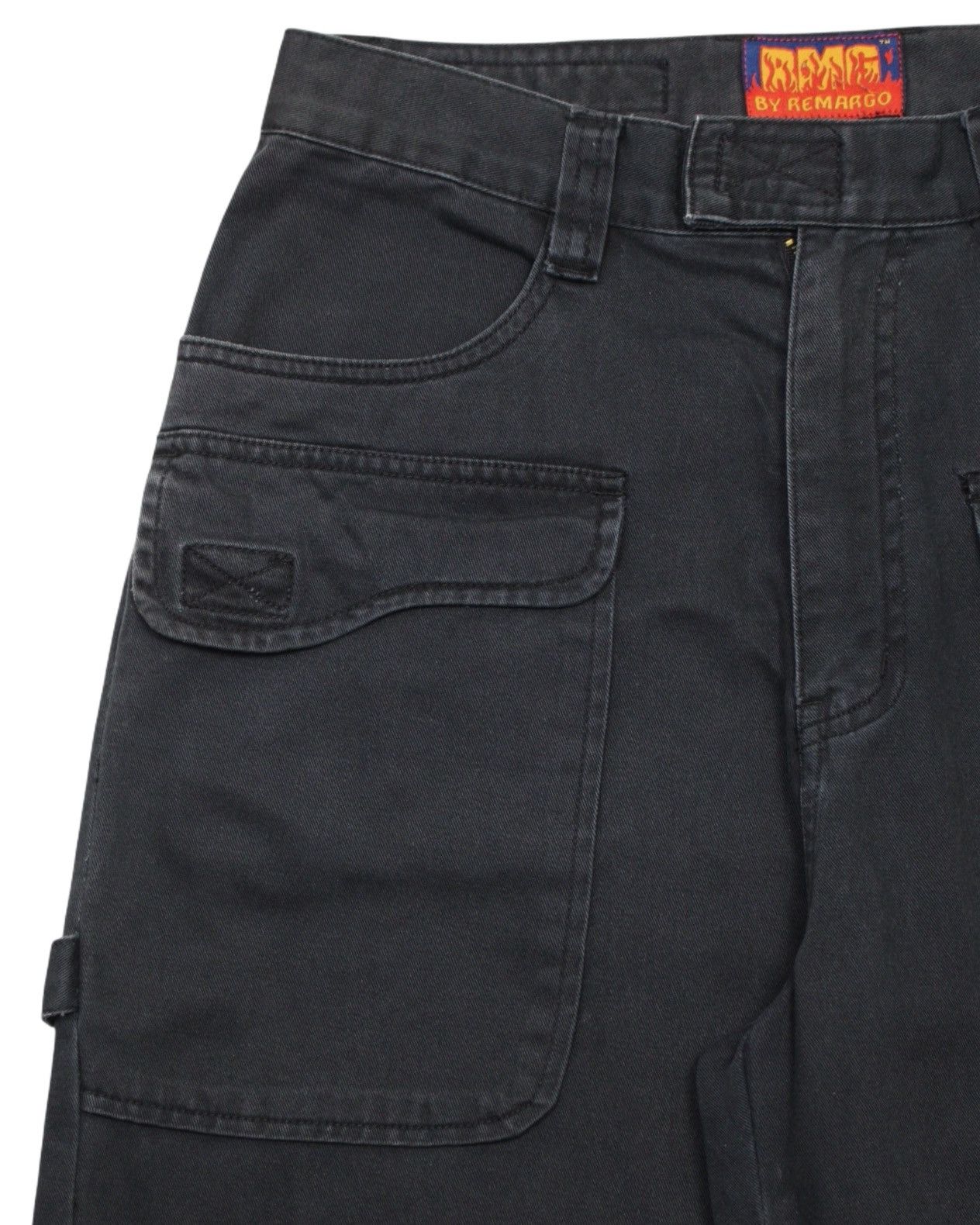 Hysteric Glamour 2000S R.M.G BY REMARGO BLACK DOUBLE KNEE WORK PANTS Size US 29 - 3 Thumbnail