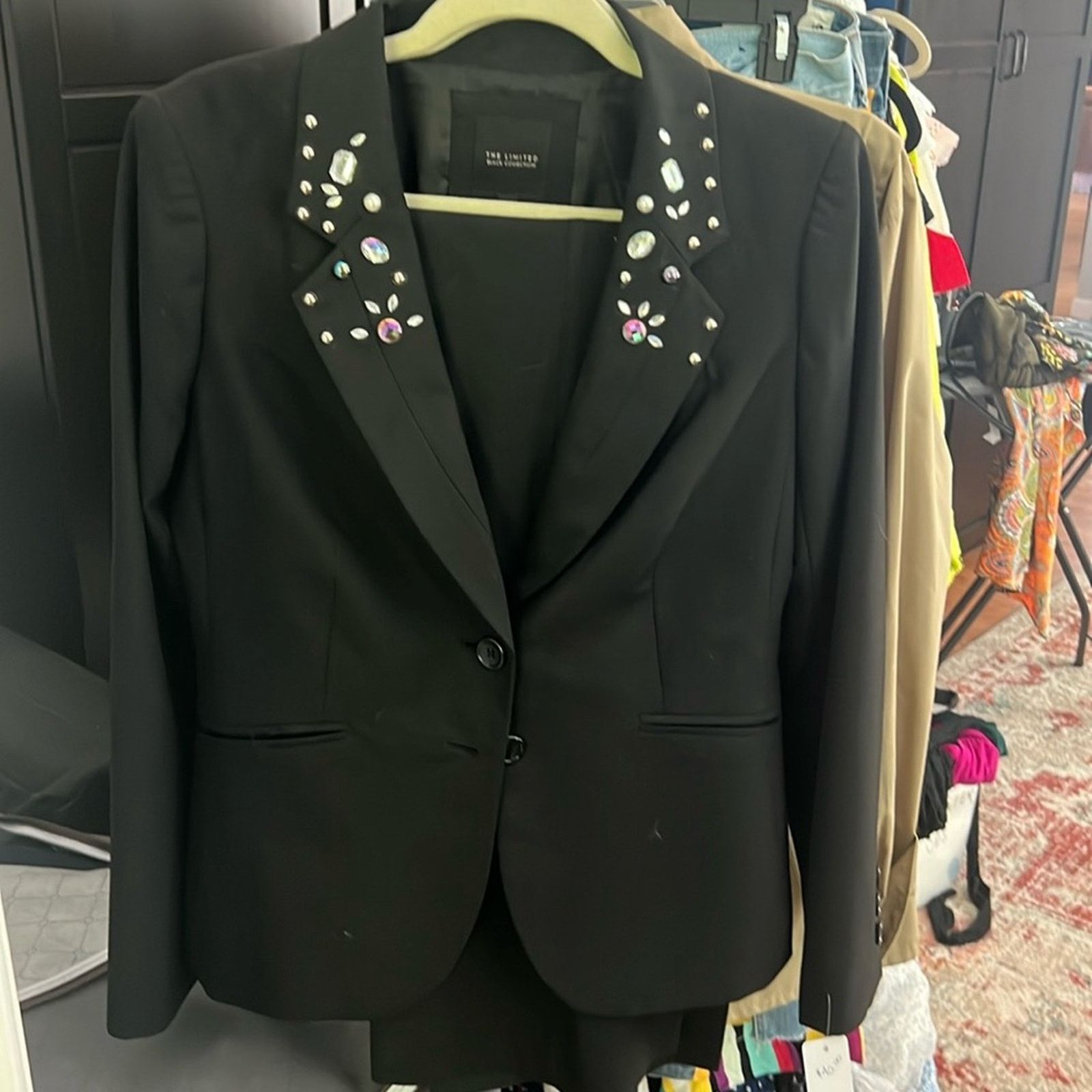 Other Limited bejeweled suit jacket and pants Size L / US 10 / IT 46 - 1 Preview