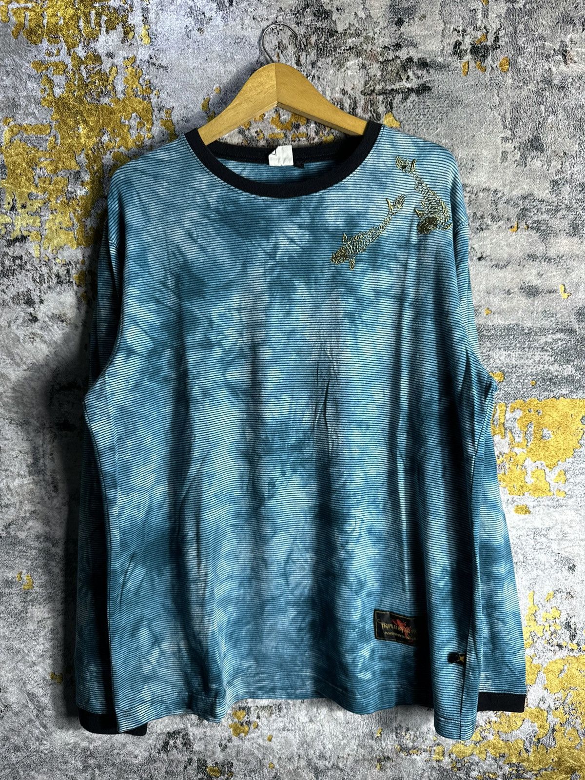 Beauty Beast JAPANESE ABSTRACT SUKAJAN KOI STRIPED LONG SLEEVE LGB STYLE Size US XL / EU 56 / 4 - 1 Thumbnail
