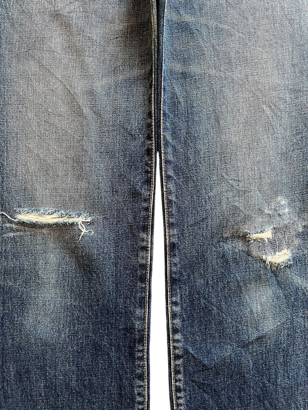 45rpm × Japanese Brand Vintage Japanese 45RPM Blue Wash Distressed Loose Jeans Size US 28 / EU 44 - 5 Thumbnail