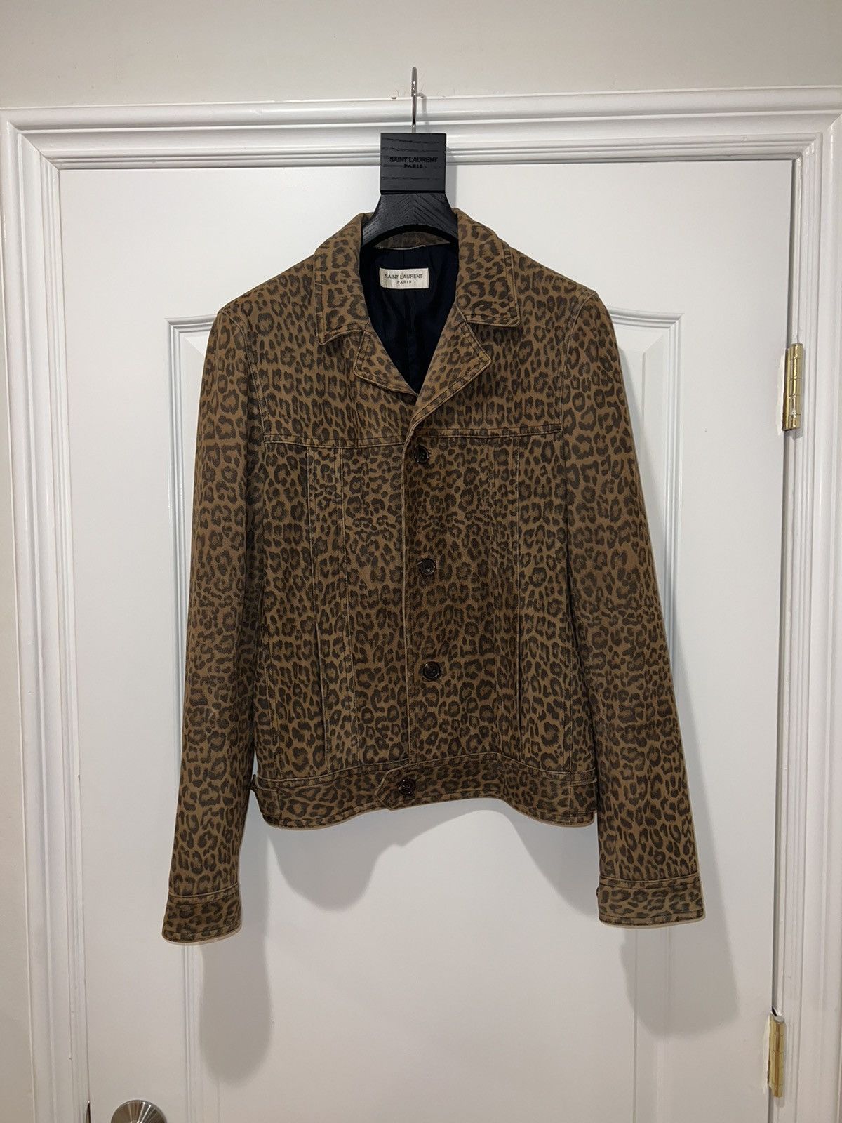 Saint Laurent Paris Saint Laurent Hedi leopard print jacket Size US S / EU 44-46 / 1 - 9 Thumbnail