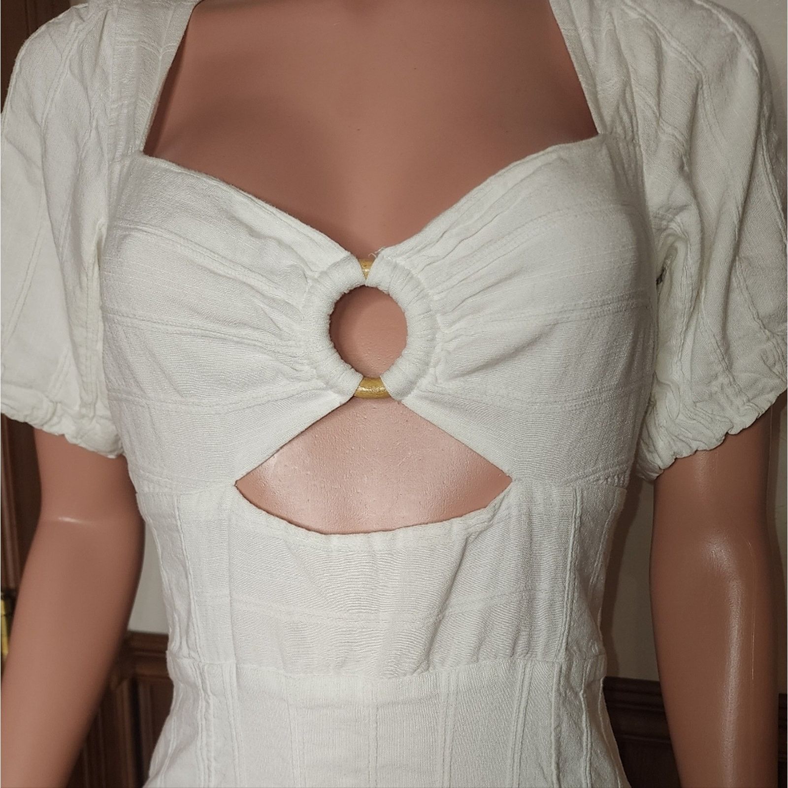 Other L*Space Sienna White Puff Sleeve Midi Dress Size Large Size L / US 10 / IT 46 - 7 Thumbnail