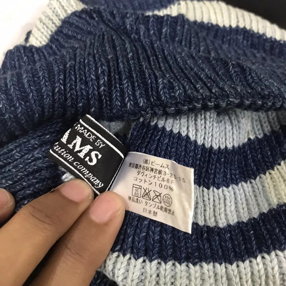 Japanese Brand × Vintage Japanese Brand Beams Stripe Design Beanie Hat Size ONE SIZE - 7 Thumbnail