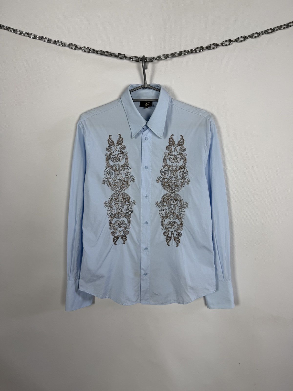Just Cavalli Long Sleeve Shirt Button Up Made in Italy Sz 48