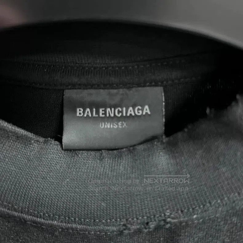 Balenciaga Balenciaga Black Letter Print Short Sleeve Tee. Size US XS / EU 42 / 0 - 4 Thumbnail
