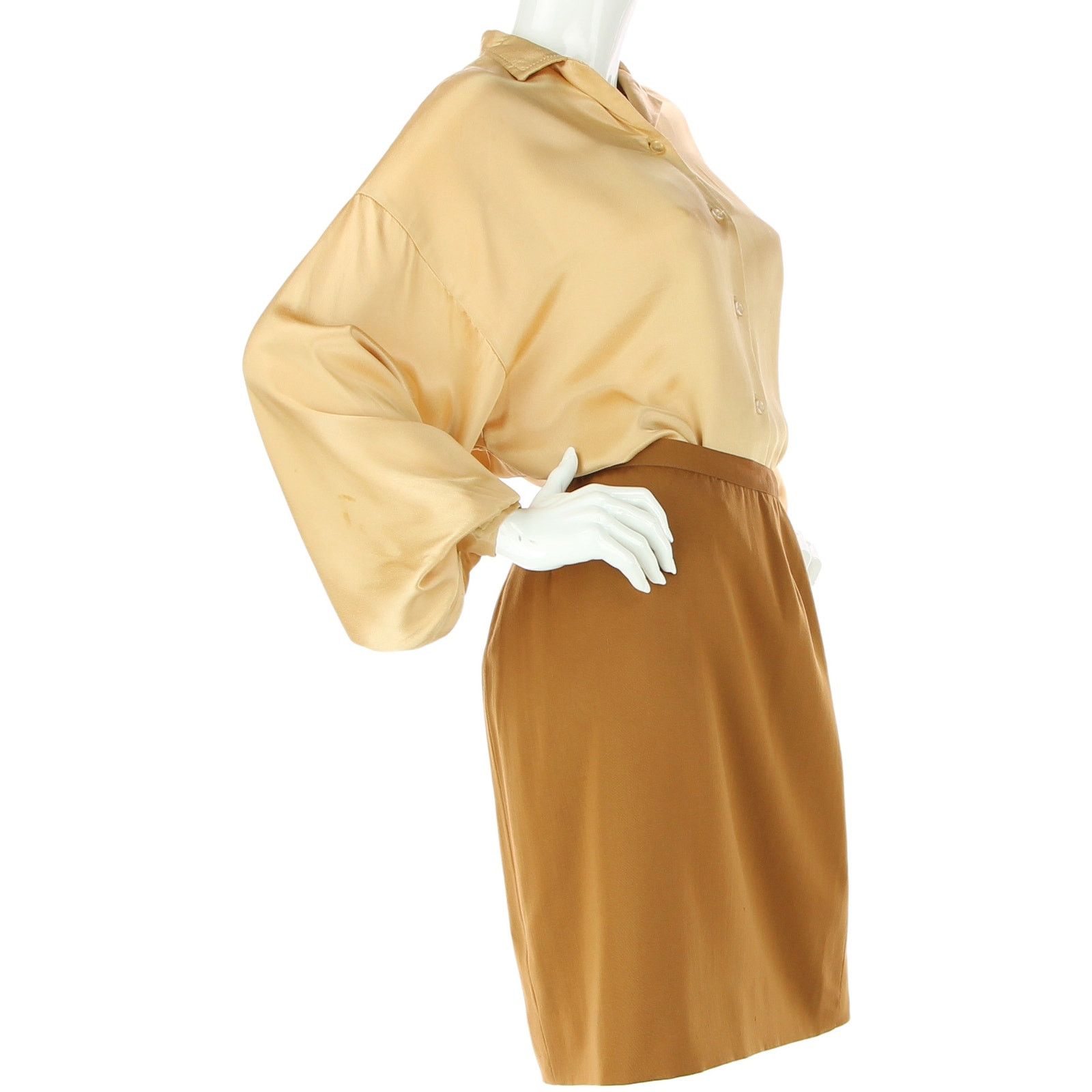 Cacharel Cacharel Retro Mod Brown Wool Skirt 27 Size 27" / US 4 / IT 40 - 5 Thumbnail