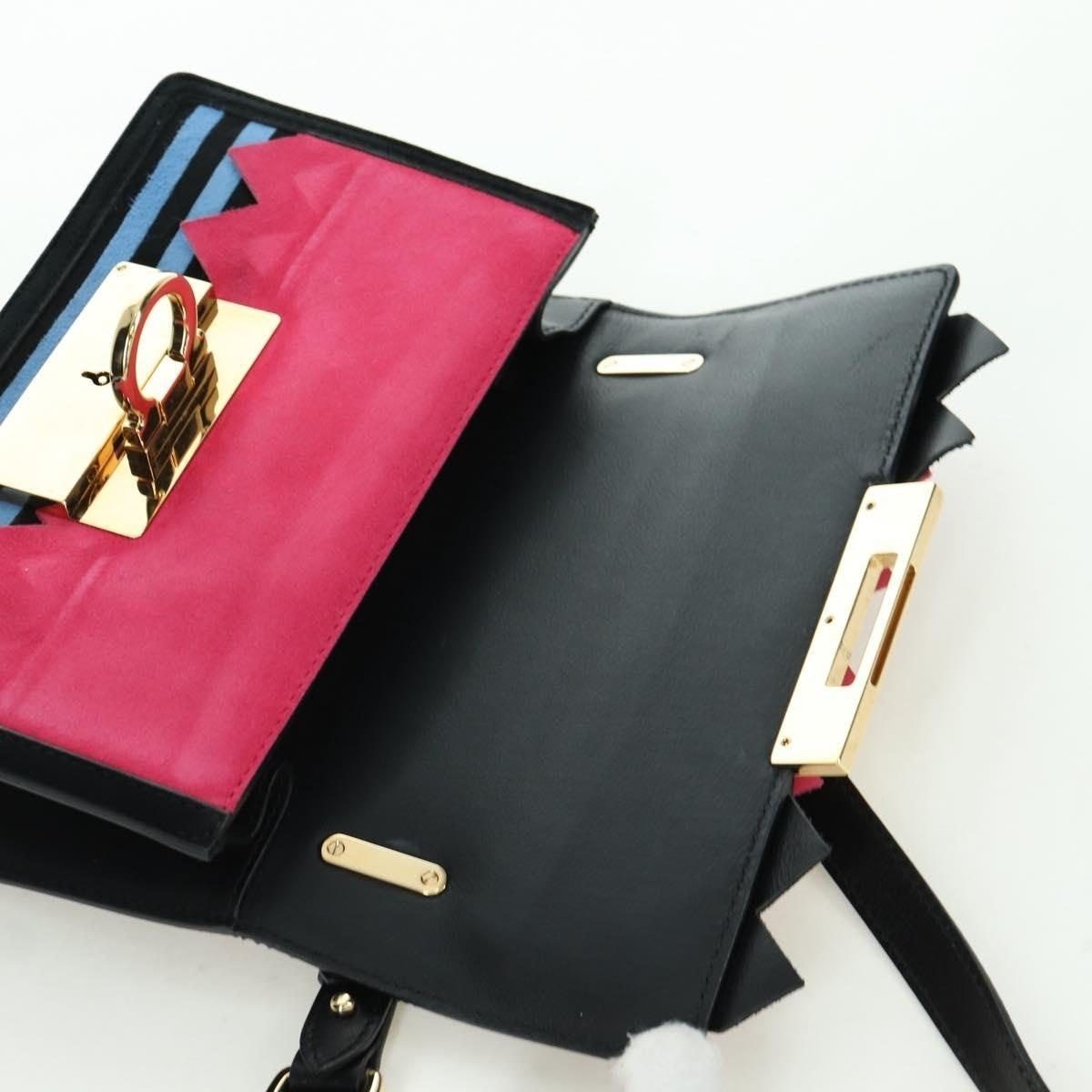 Salvatore Ferragamo Salvatore Ferragamo Suede Gancini Shoulder Bag Black Size ONE SIZE - 7 Thumbnail