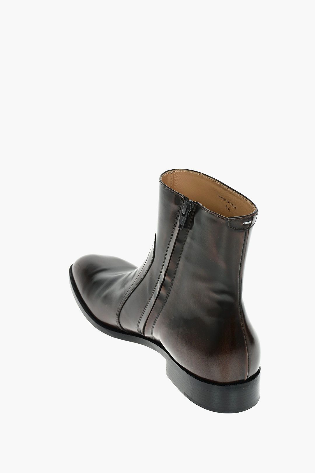 Maison Margiela o1y1124 Inner Zip Leather Boots In Brown Size US 10 / EU 43 - 3 Thumbnail