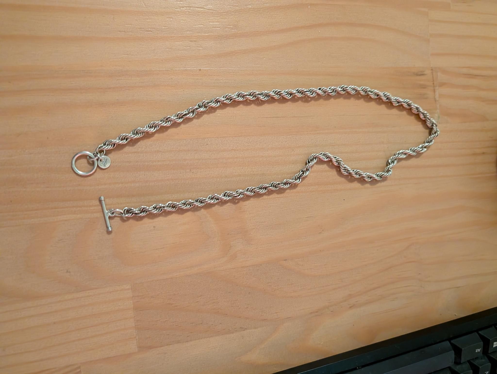 Japanese Brand XOLO JEWELRY Twist Link Necklace 60 cm SILVER 925 Size ONE SIZE - 1 Thumbnail