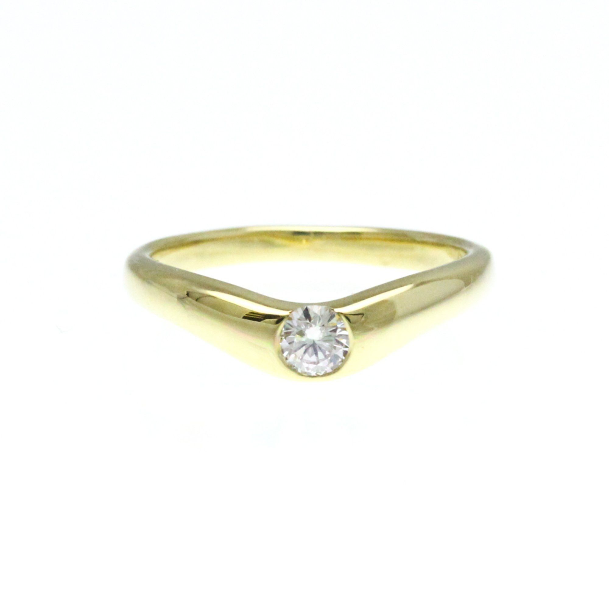 image of Tiffany Co Tiffany Curved Band Ring Yellow Gold (18K) Fashion Diamond Band Ring Gold, Women's