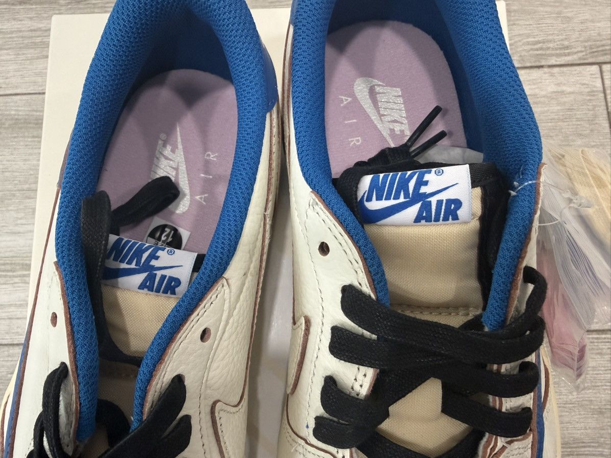 Fragment Design × Jordan Brand × Travis Scott Fragment Travis Scott Jordan 1 Retro Low Sail Black Blue 12 Size US 12 / EU 45 - 5 Thumbnail