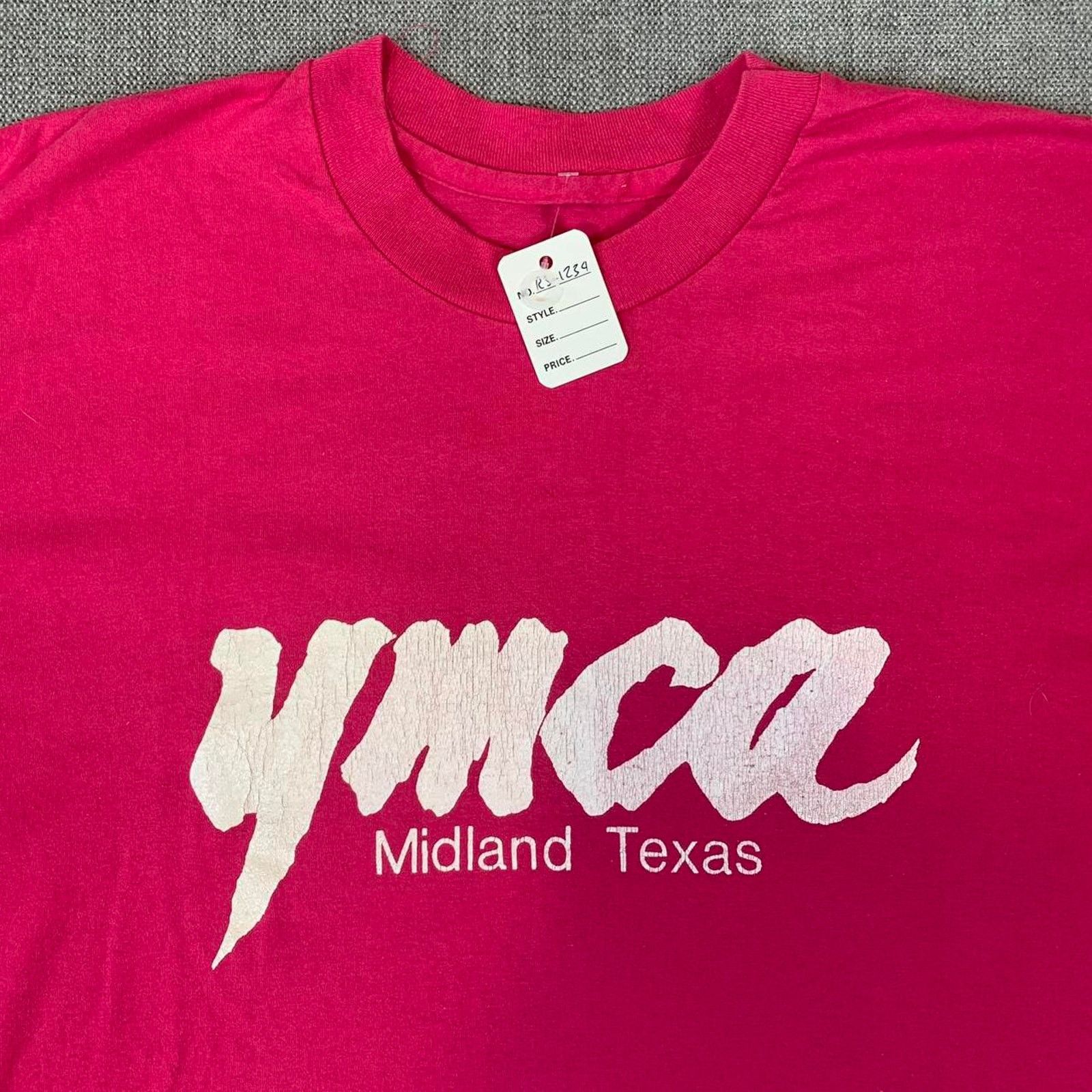 Vintage Vintage Ymca Midland Texas pink t-shirt Size US XL / EU 56 / 4 - 2 Thumbnail