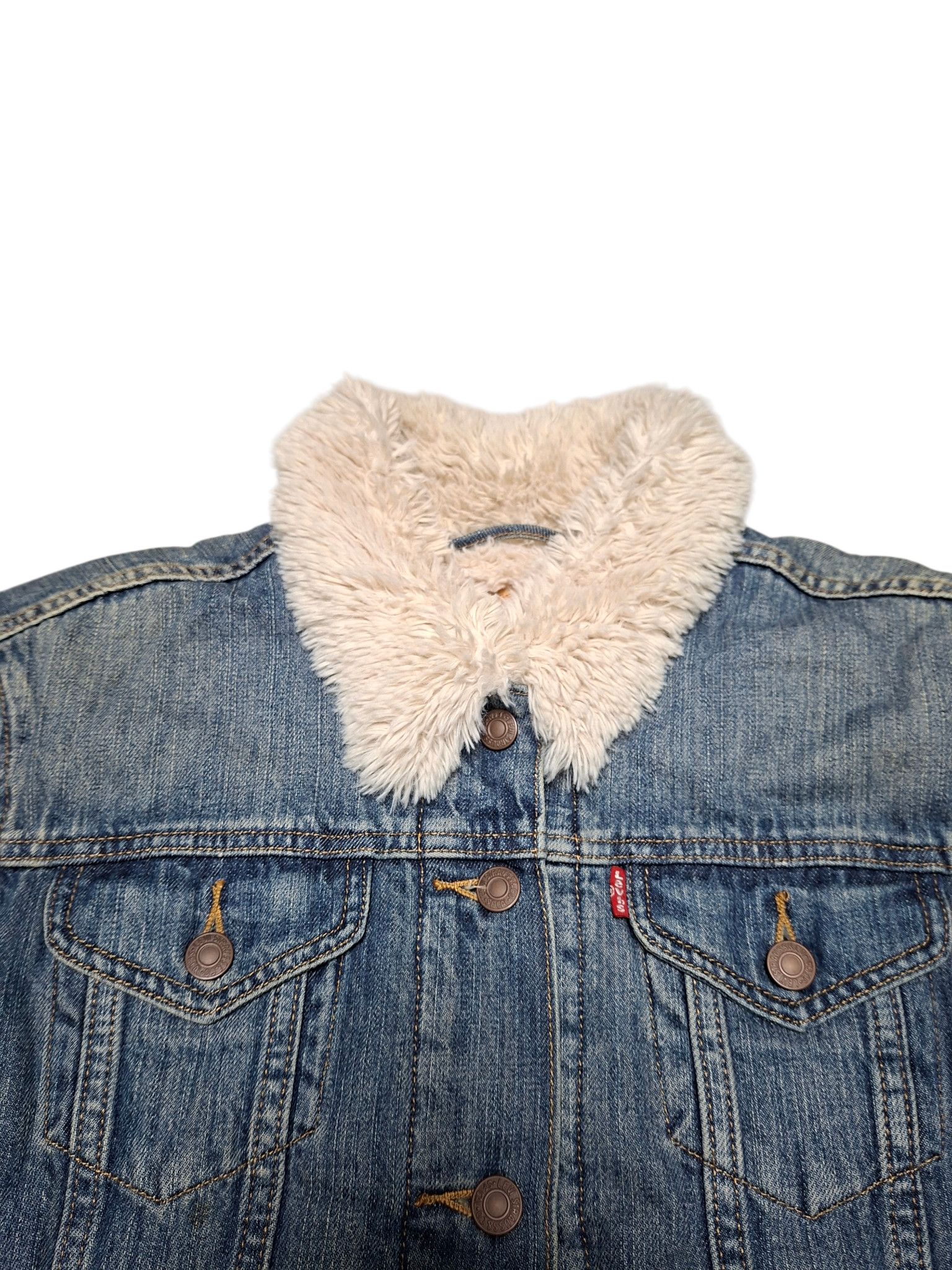Levi's LEVIS VINTAGE LADY`S DENIM SHERPA JACKET Size XL / US 12-14 / IT 48-50 - 2 Thumbnail