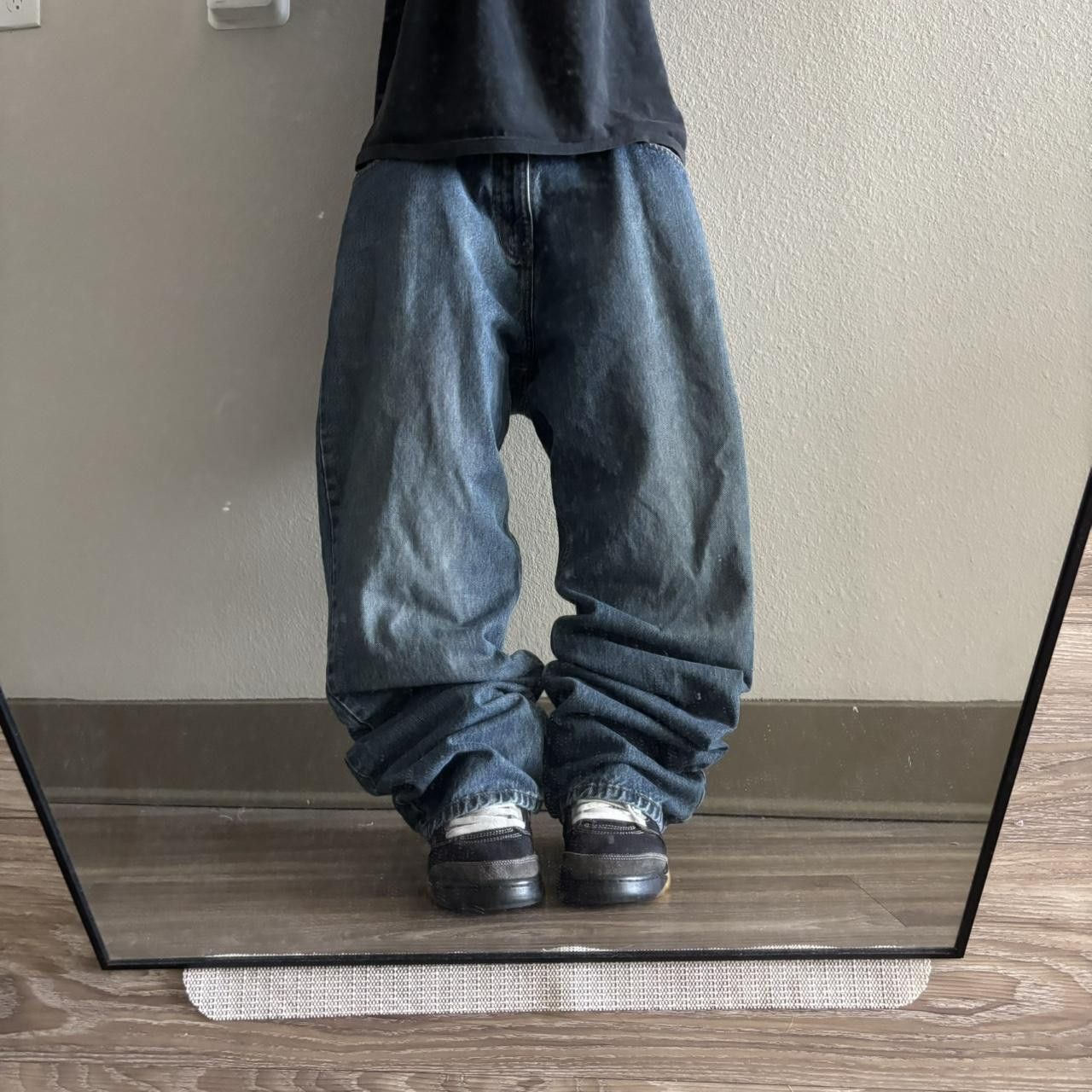 Japanese Brand Crazy Vintage Y2K/2000s Baggy Grunge Dark Wash Skater Denim Jeans! 38x34 Size US 38 / EU 54 - 1 Thumbnail