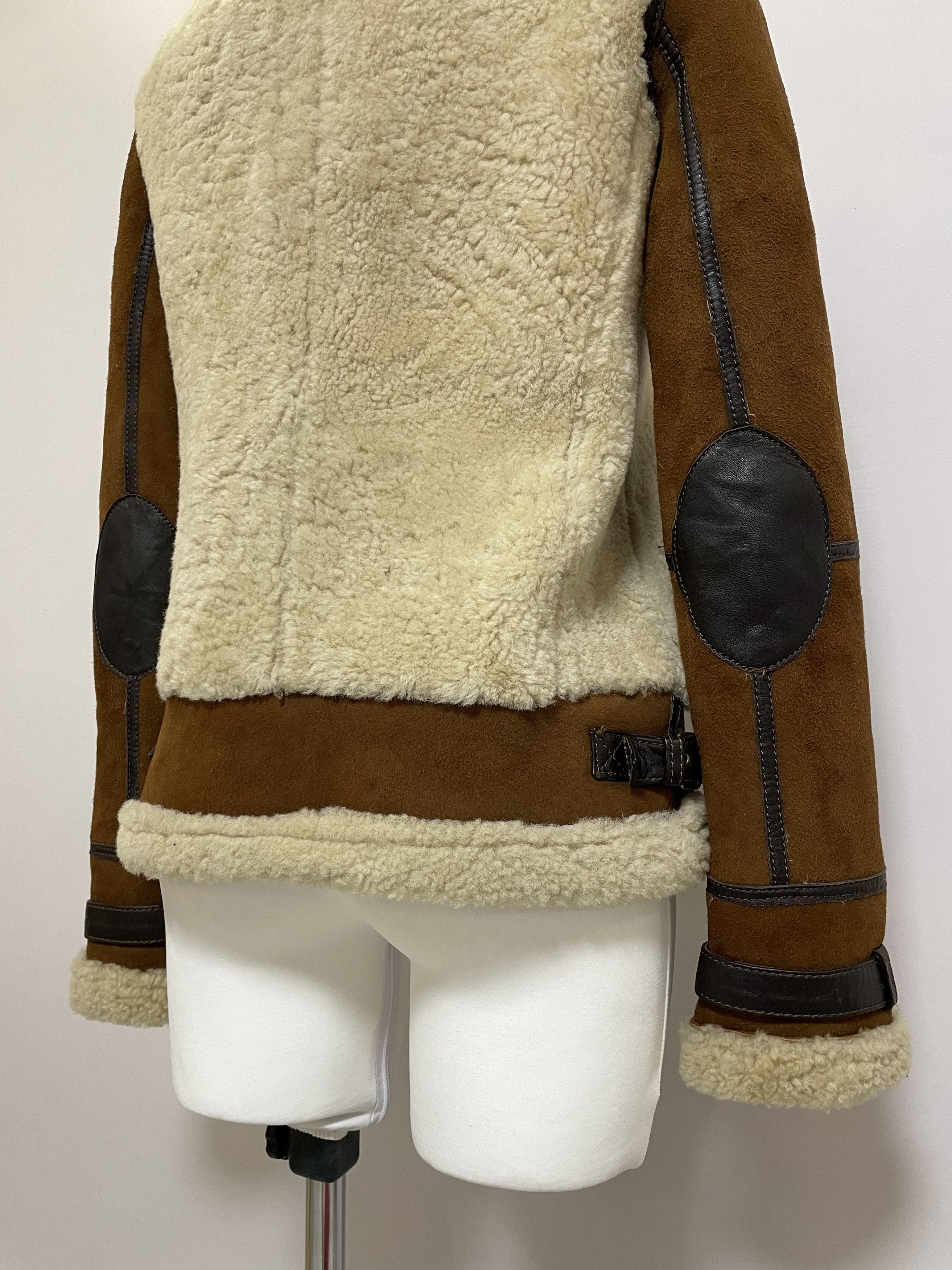 Massimo Dutti MASSIMO DUTTI Aviator Fur Shearling Bomber Jacket Sheepskin Size M / US 6-8 / IT 42-44 - 12 Thumbnail